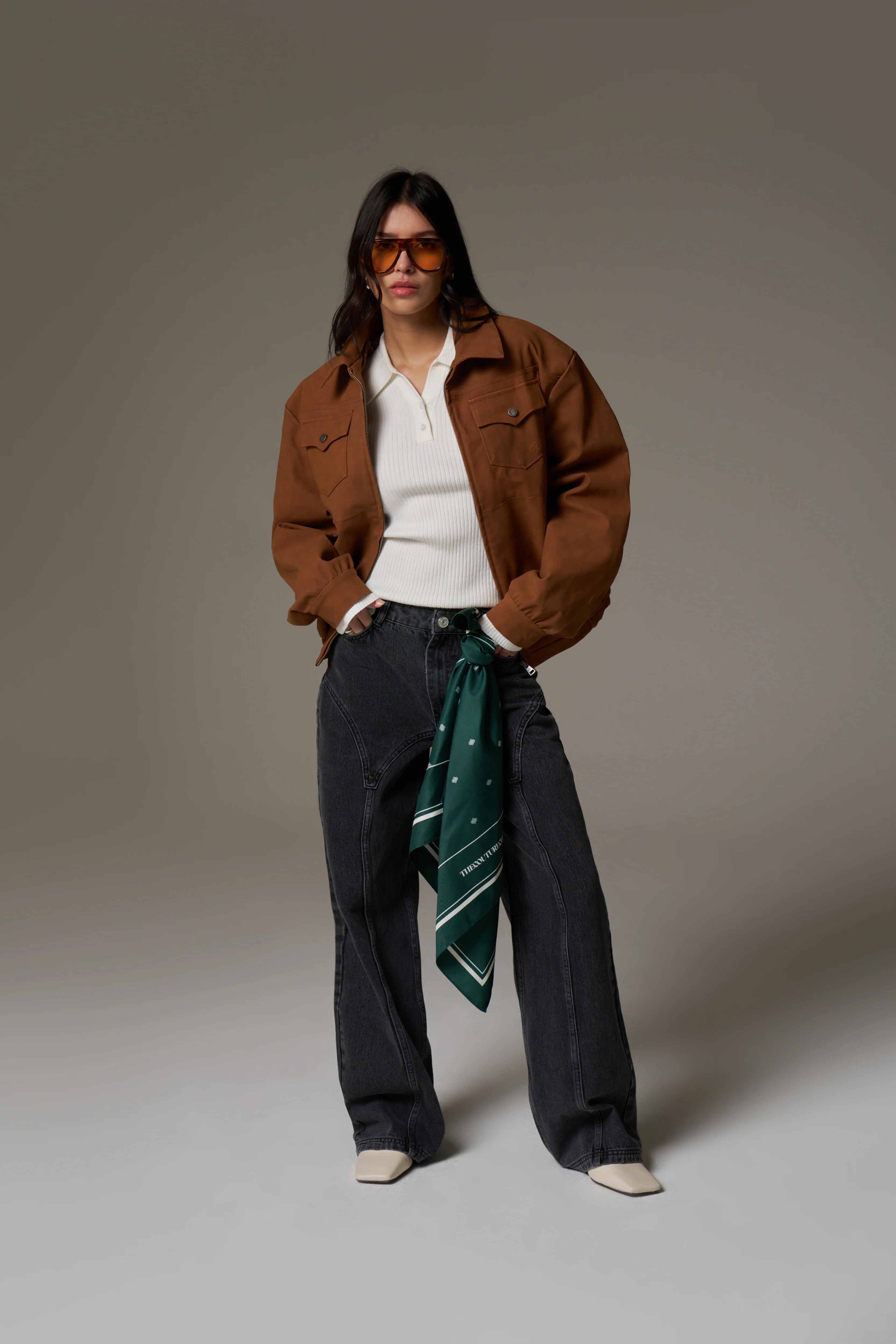 KNITTED RIBBED BUTTON THROUGH TOP - OFF WHITE