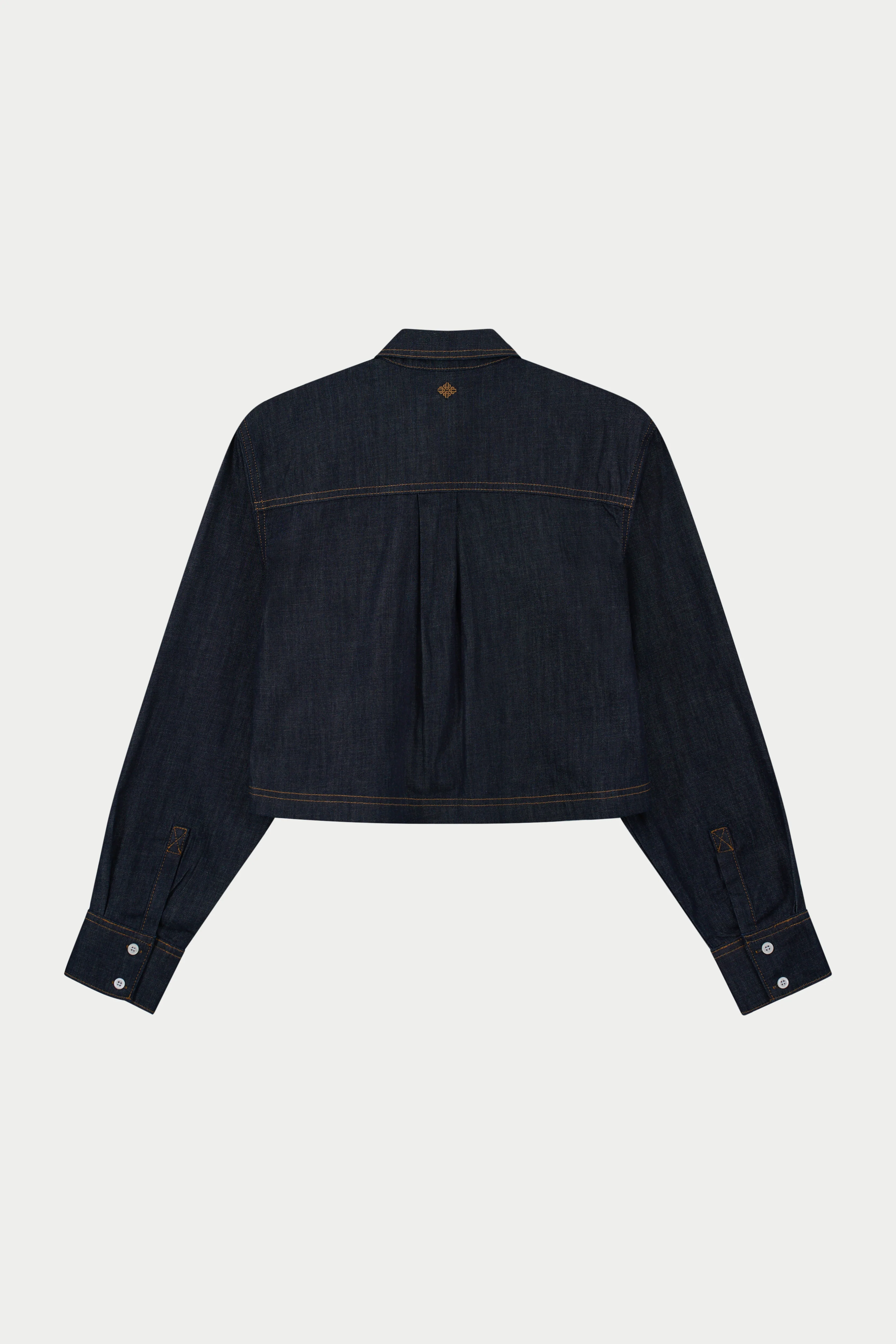 RELAXED LONG SLEEVE DENIM SHIRT - DARK INDIGO