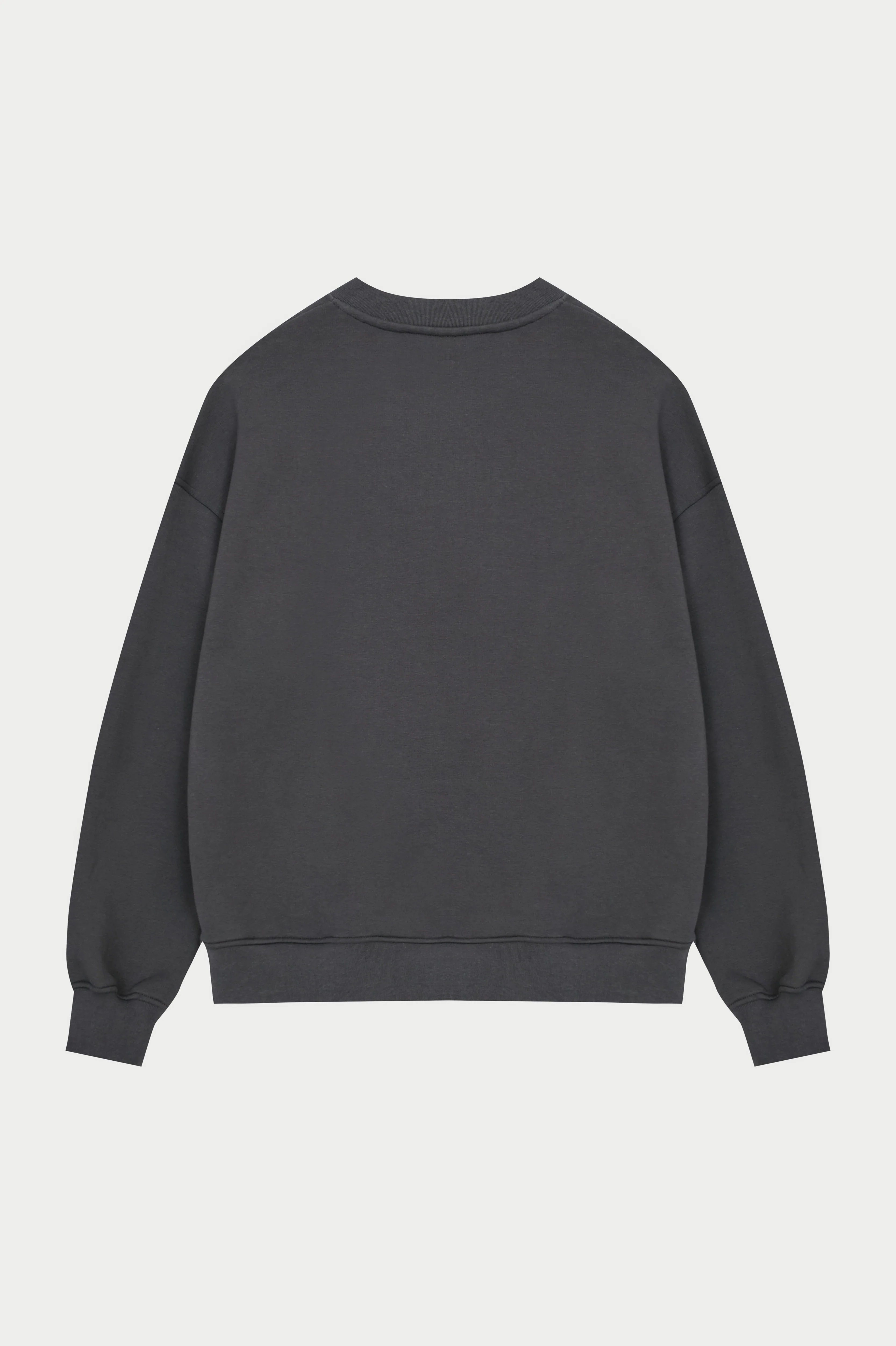 EMBLEM EMBROIDERED SWEATSHIRT - CHARCOAL
