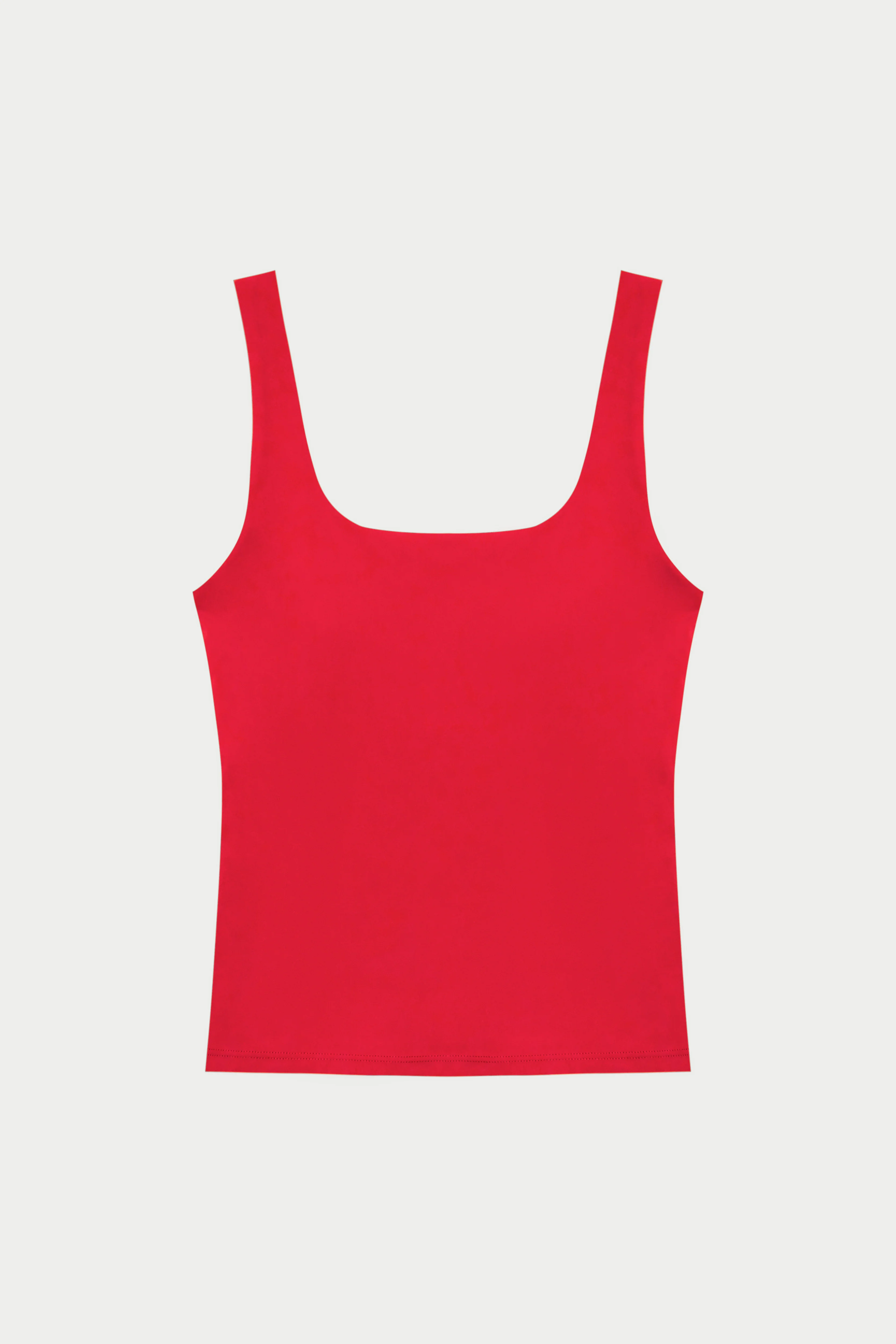 SCULPTING STRETCH SCOOP NECK SPORTS TOP - RED