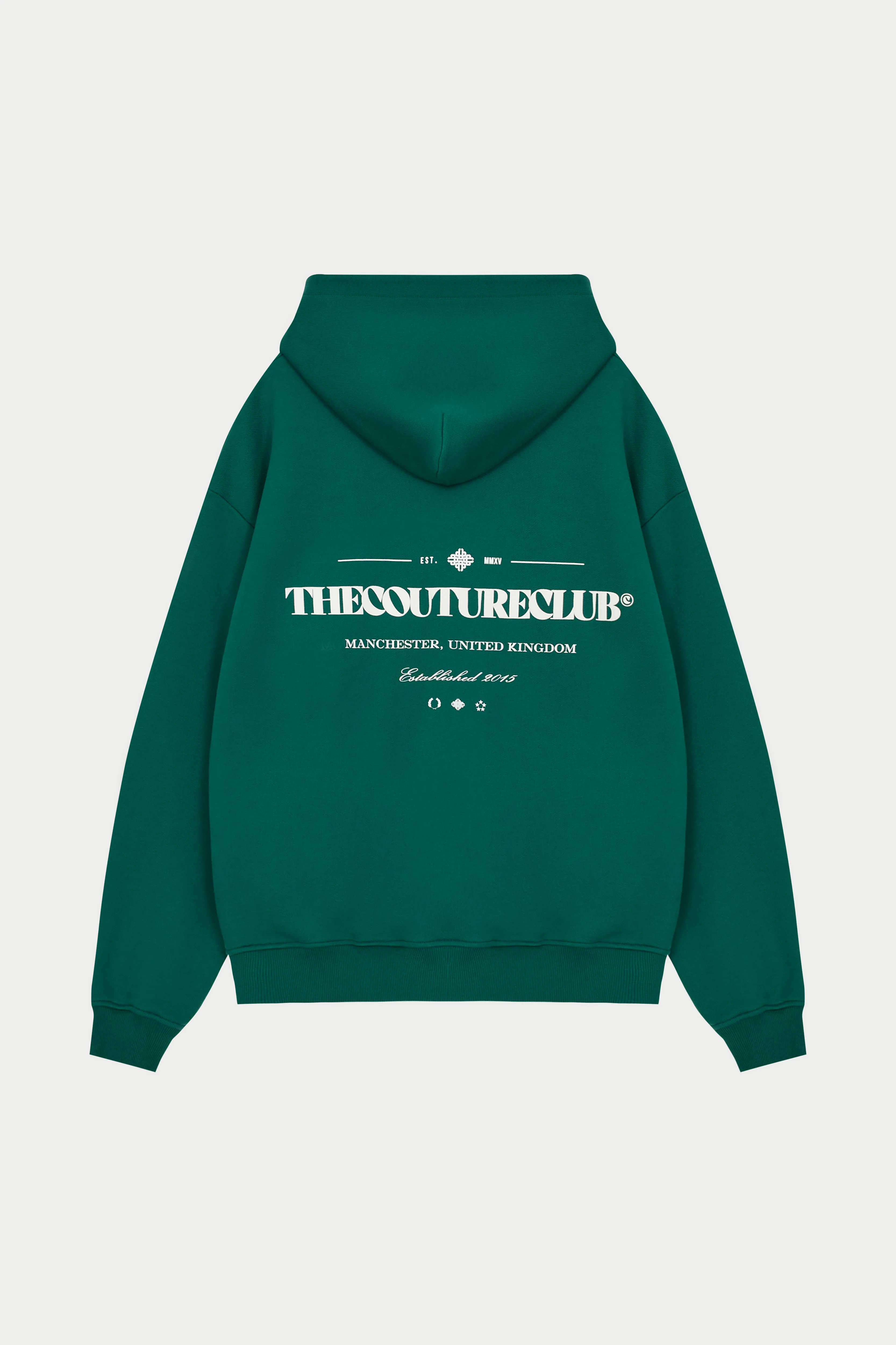 MIXED FONT GRAPHIC HOODIE - GREEN