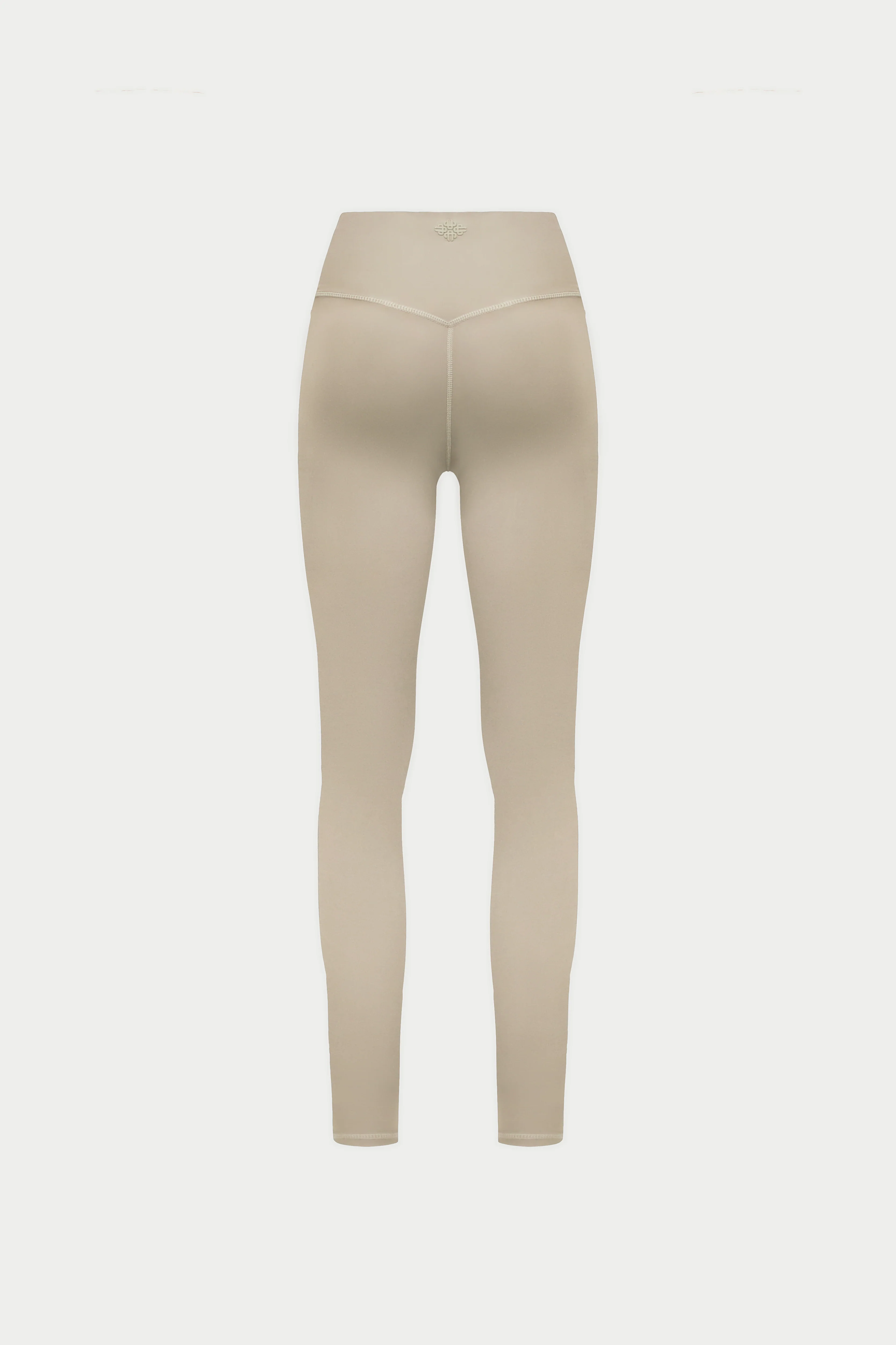 EMBLEM STRETCH SCULPTING LEGGINGS - BEIGE
