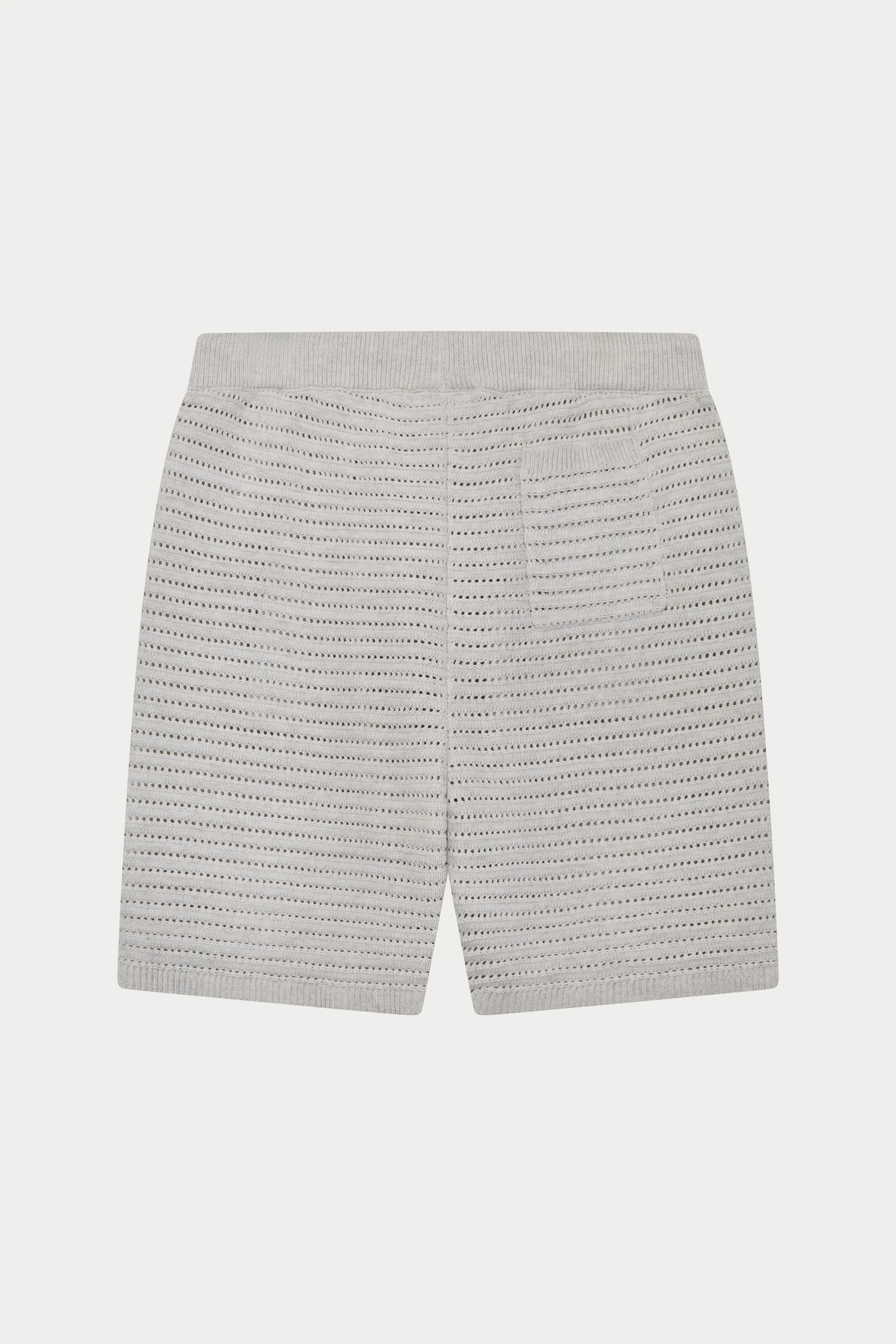 KNITTED SHORTS - LIGHT GREY