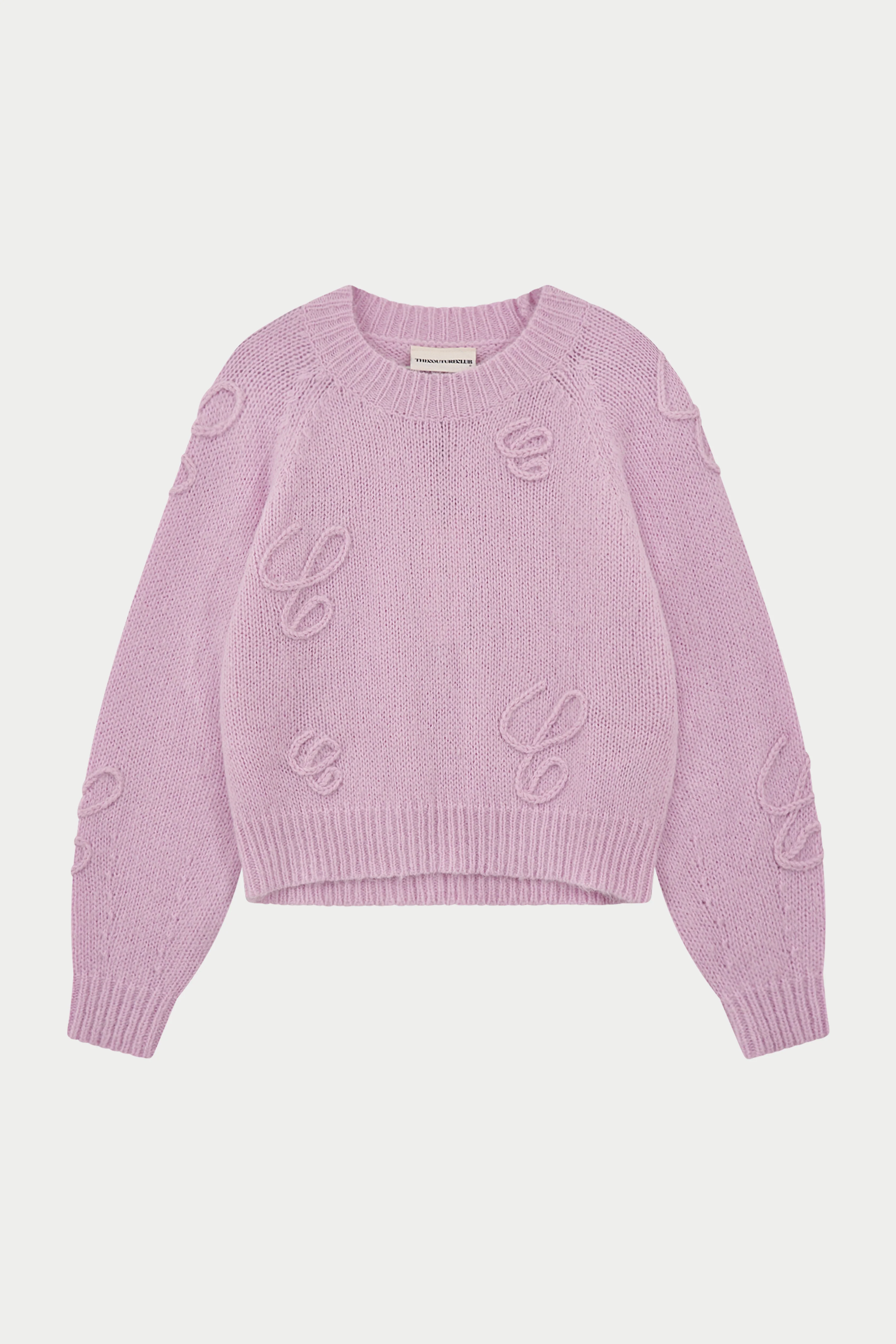 SCRIPT APPLIQUE OVERSIZED JUMPER - PINK