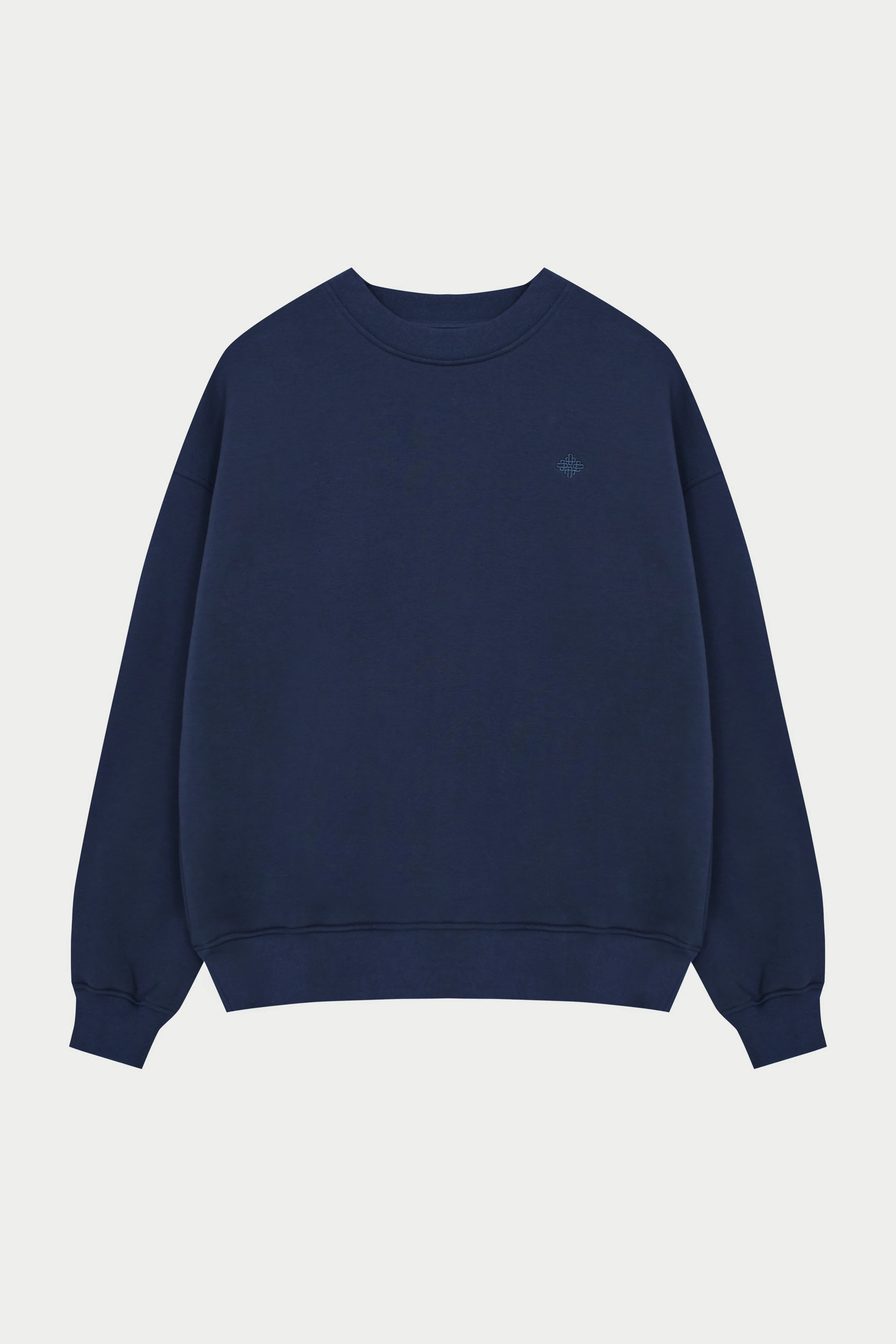 EMBLEM EMBROIDERED SWEATSHIRT - NAVY