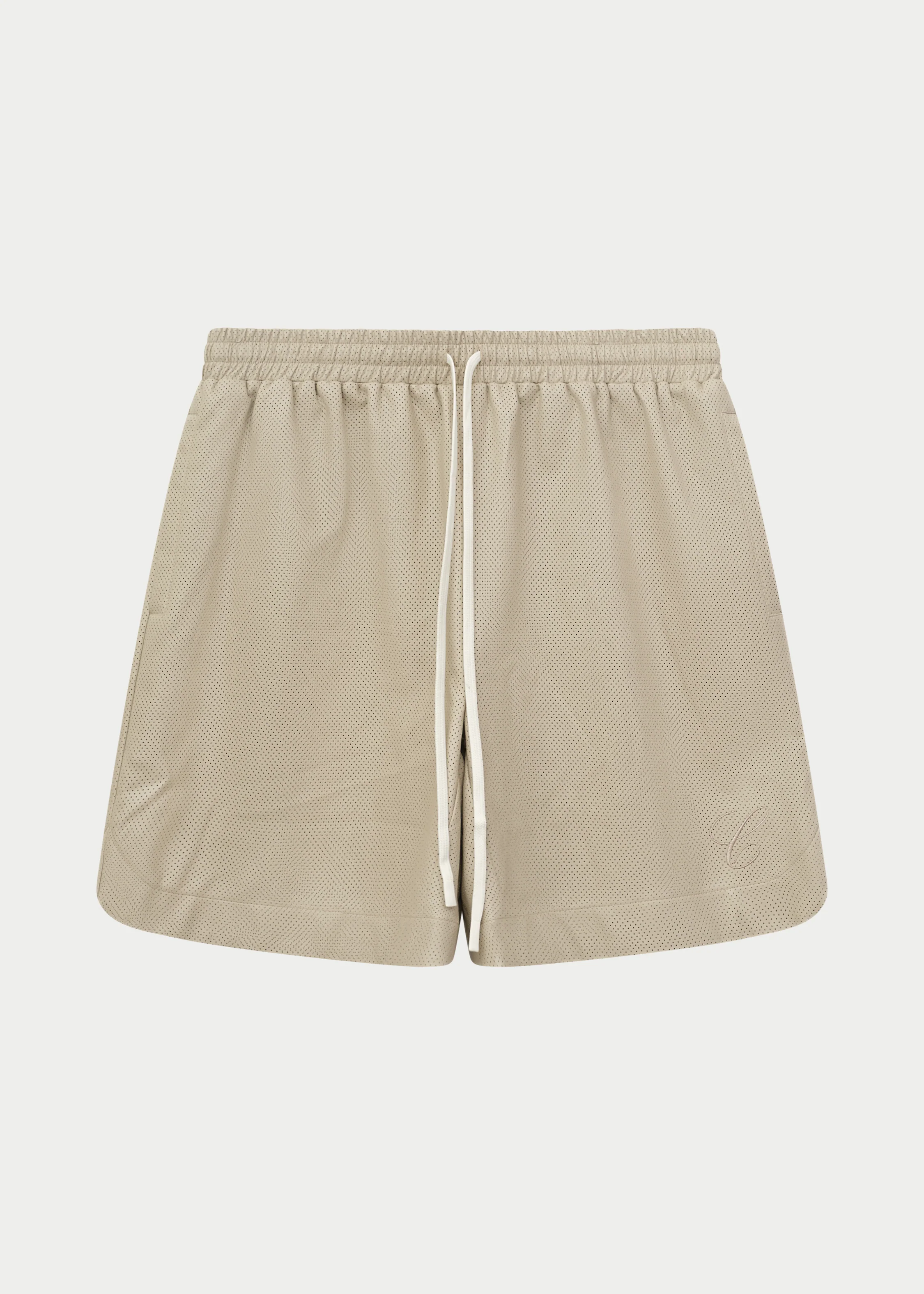 AIRTEX FAUX LEATHER SHORTS - STONE