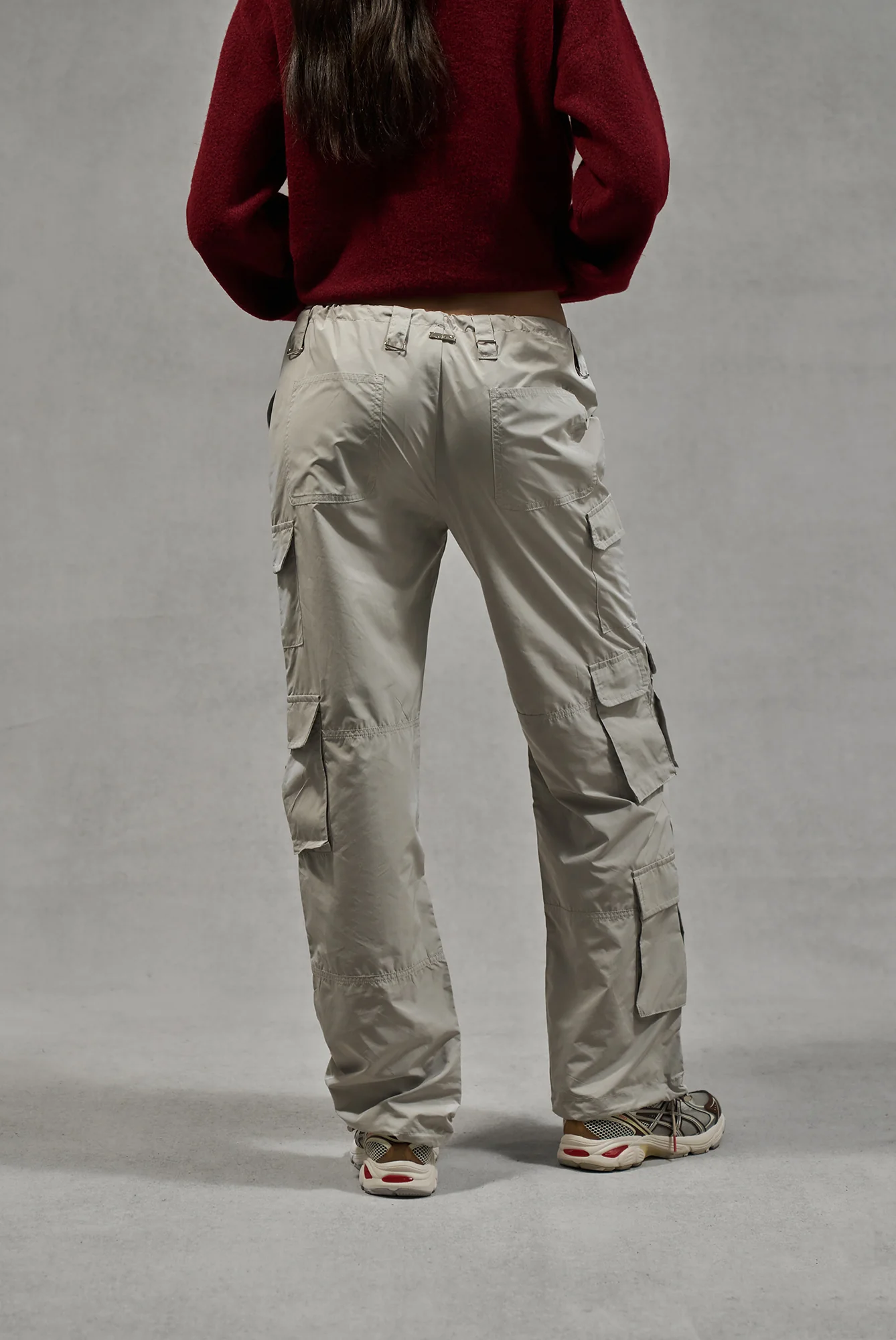 MULTI POCKET OVERSIZED CARGOS - GREY