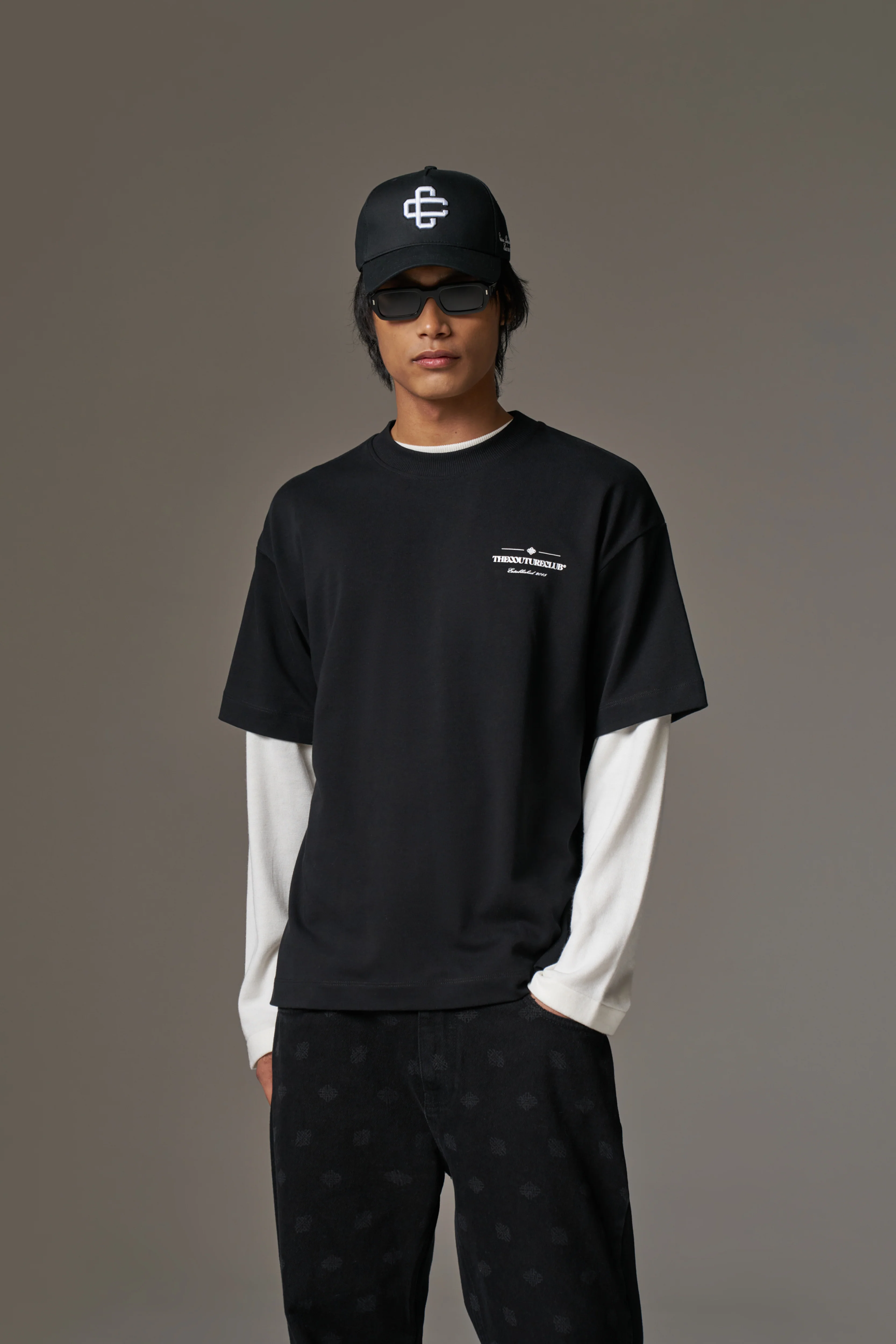 COPYRIGHT MULTI GRAPHIC T-SHIRT - BLACK