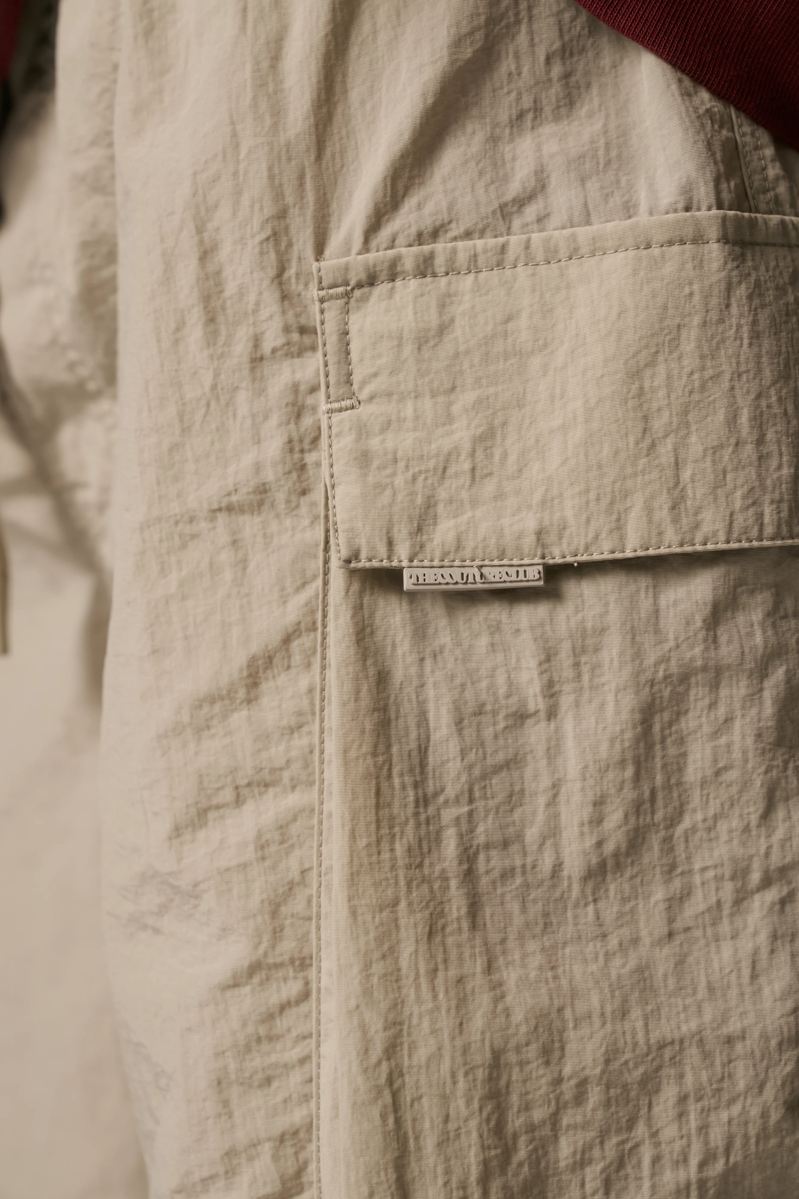 CARGO POCKET SWIM SHORTS - BEIGE