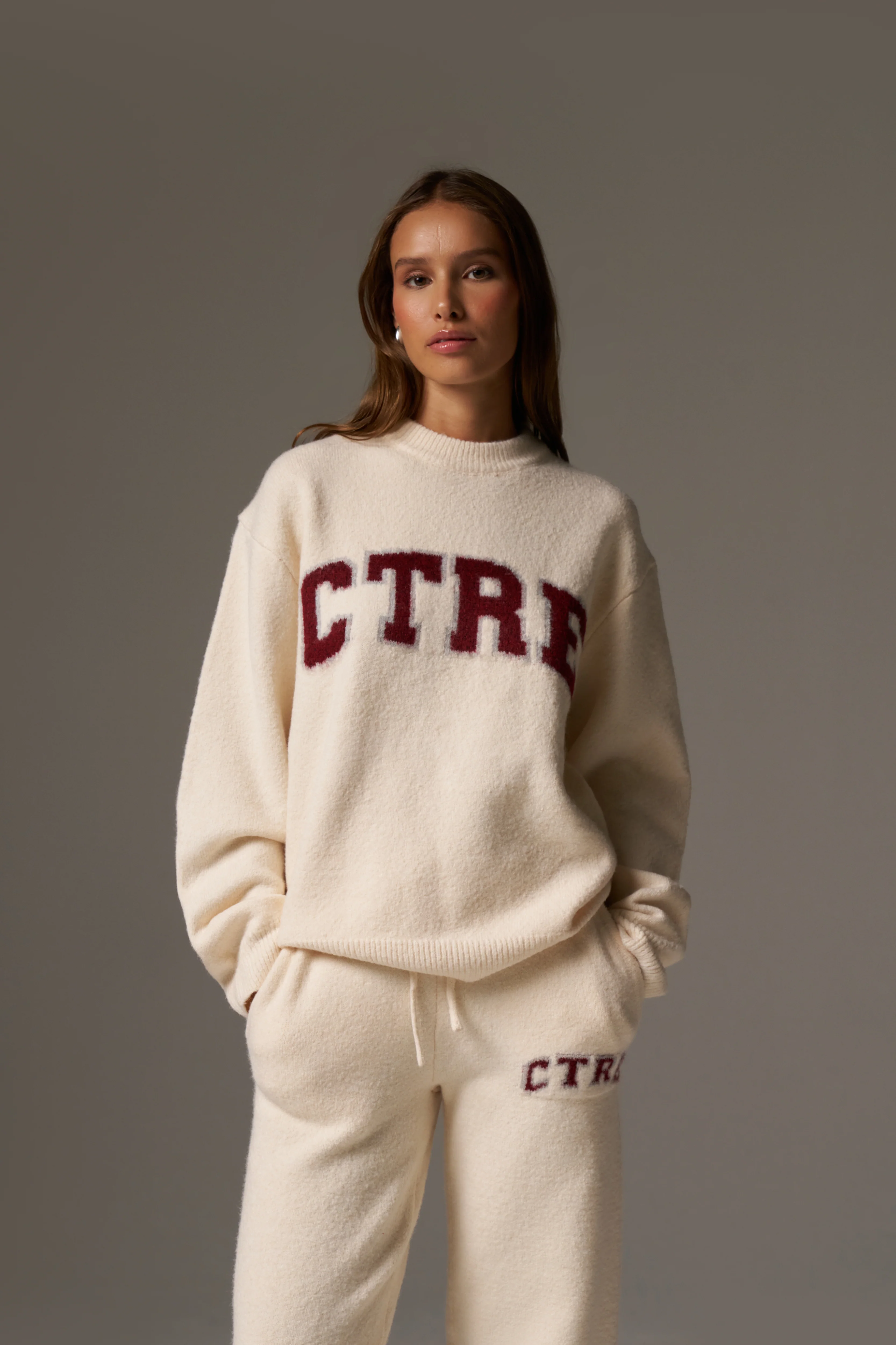 CTRE KNITTED SWEATSHIRT - OFF WHITE