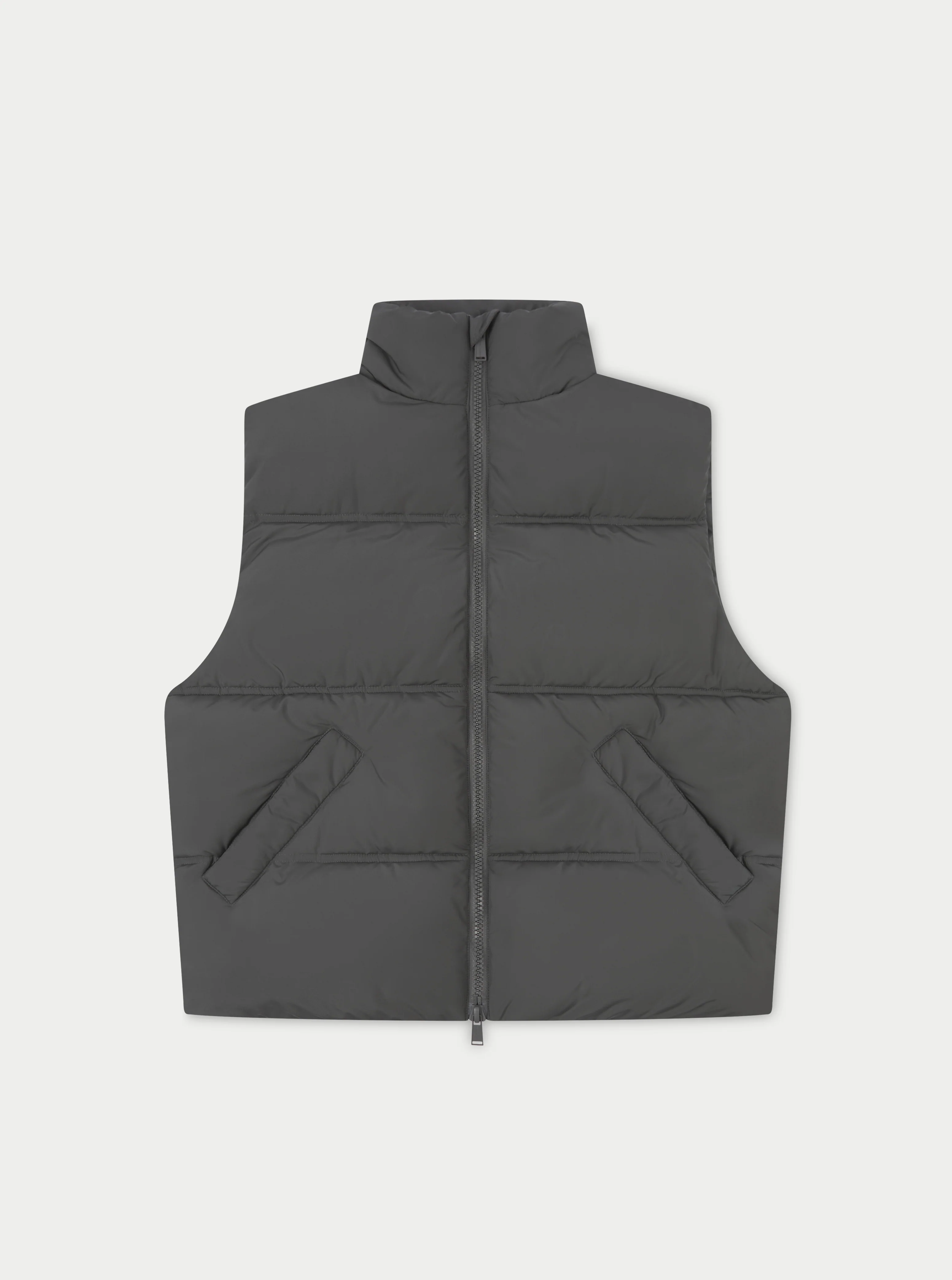 ESSENTIALS MATTE GILET - CHARCOAL