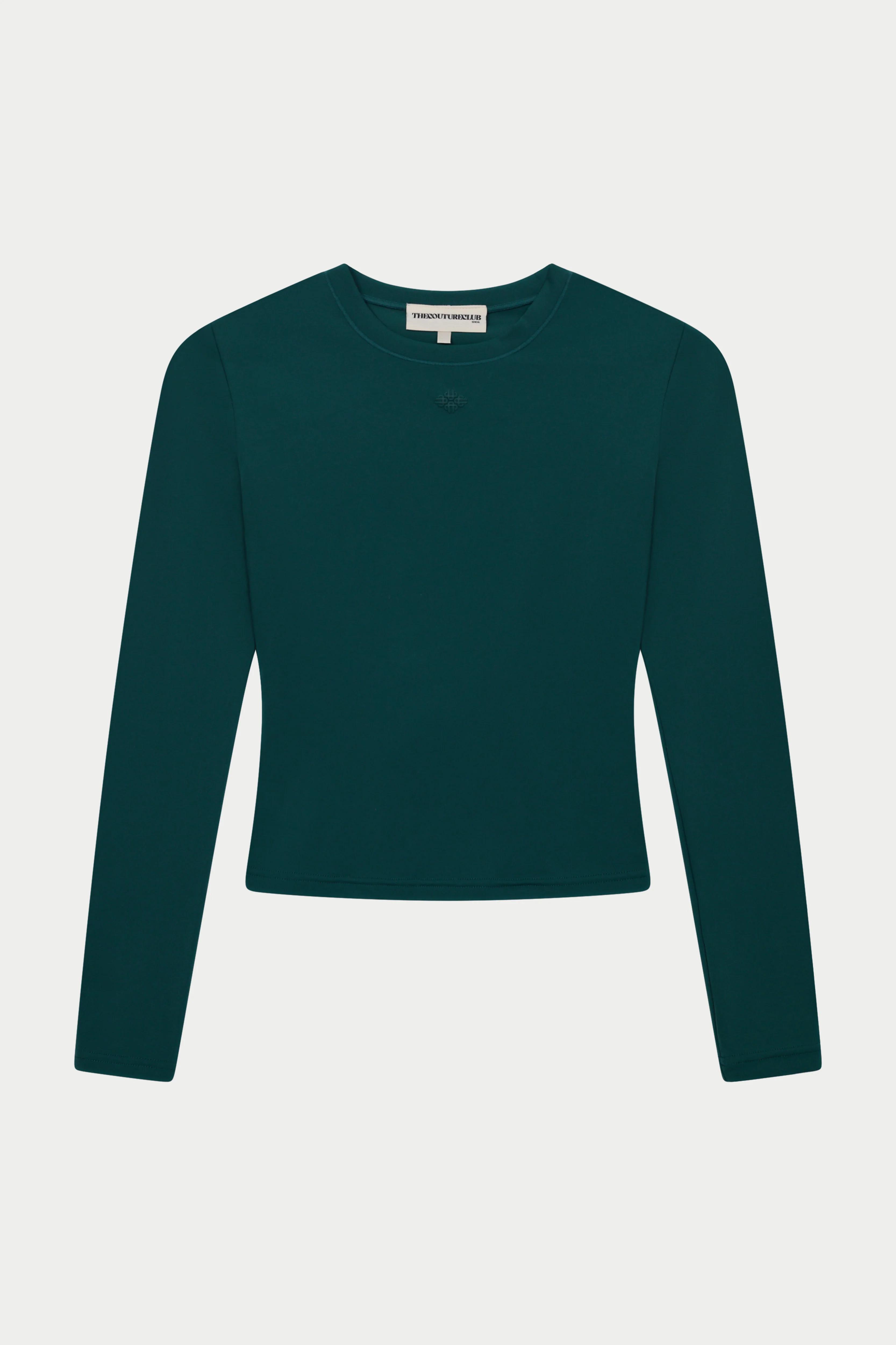 SCULPTING STRETCH LONG SLEEVE TOP - FOREST GREEN