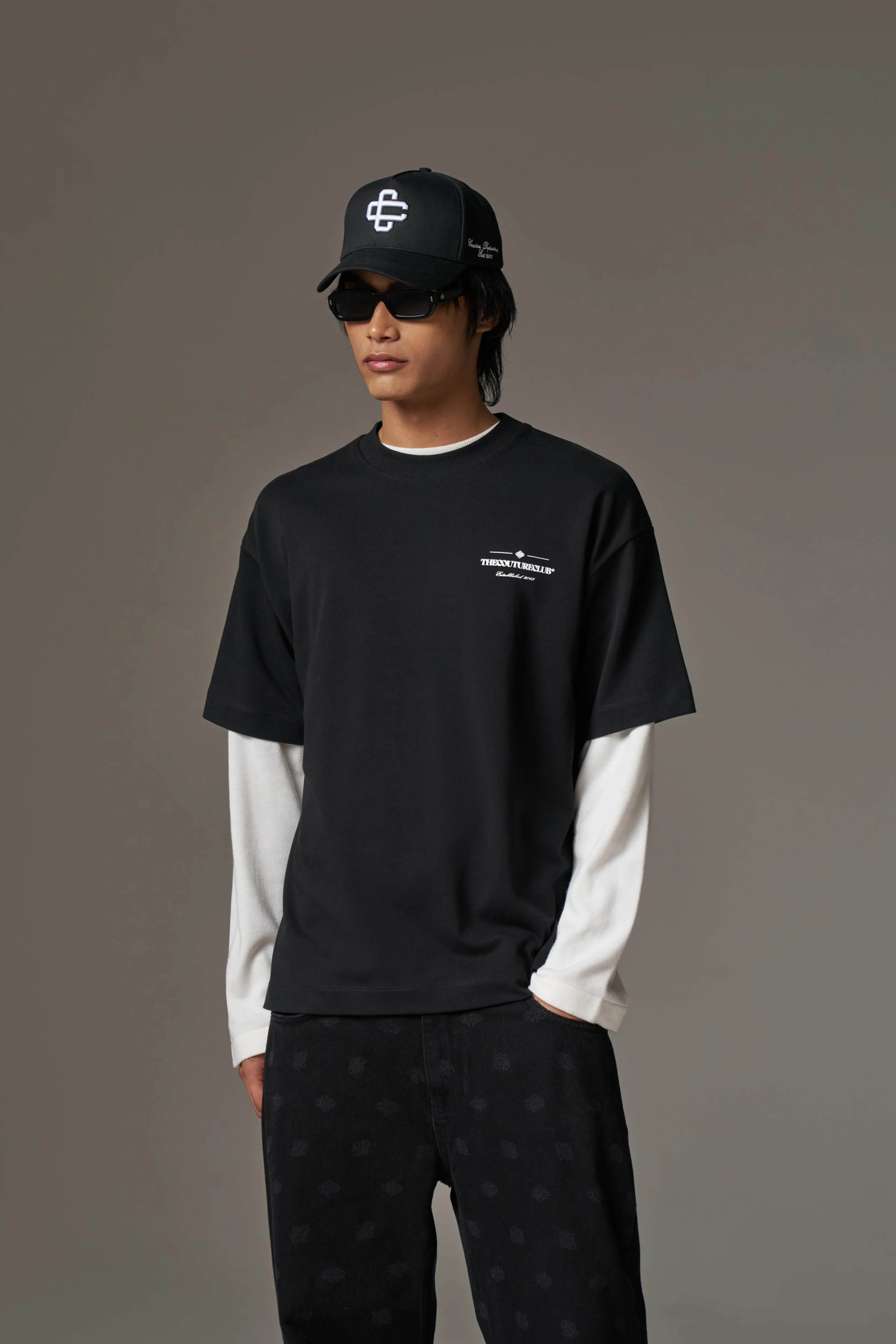 COPYRIGHT MULTI GRAPHIC T-SHIRT - BLACK