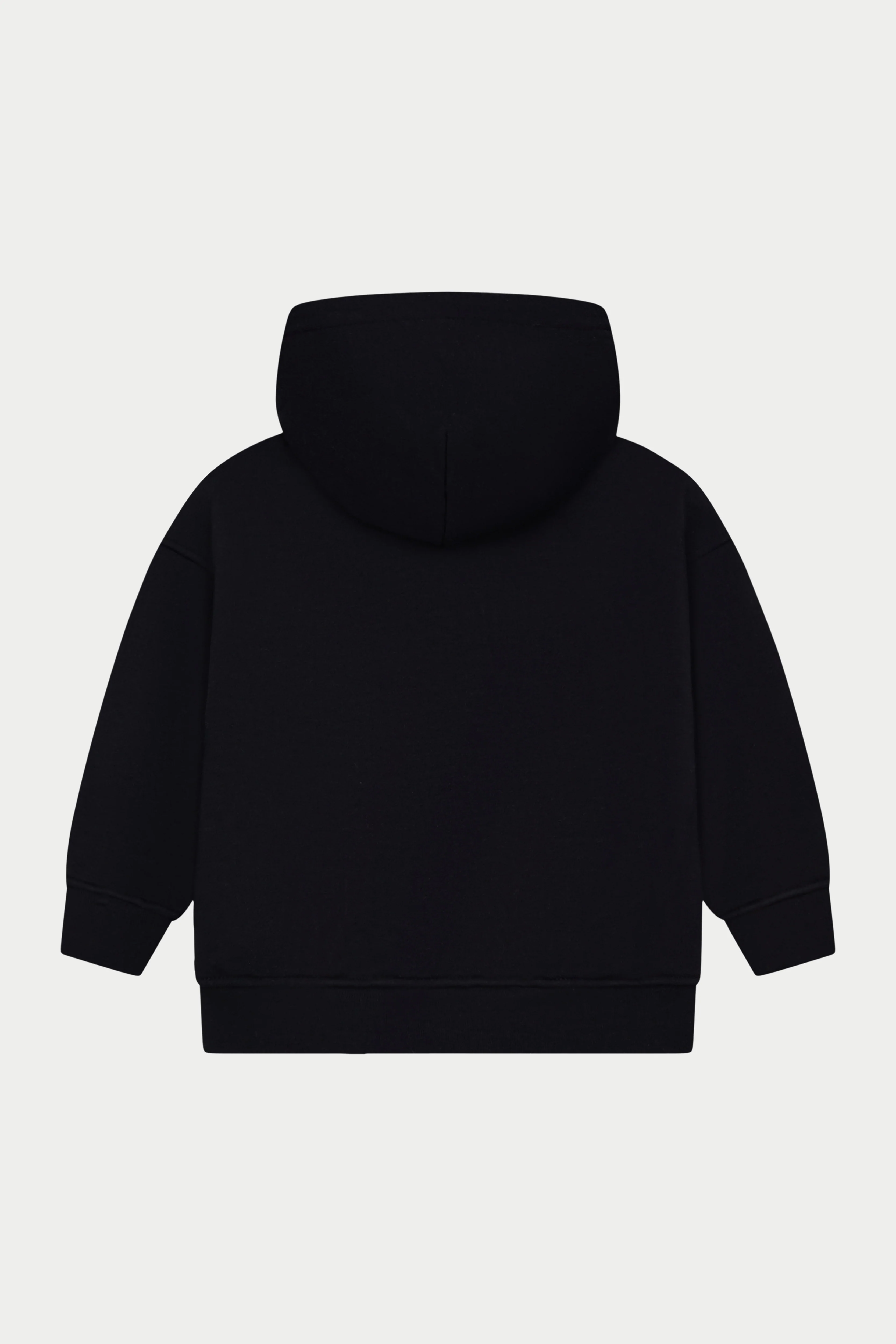 KIDS MONOGRAM EMBLEM APPLIQUE HOODIE - BLACK