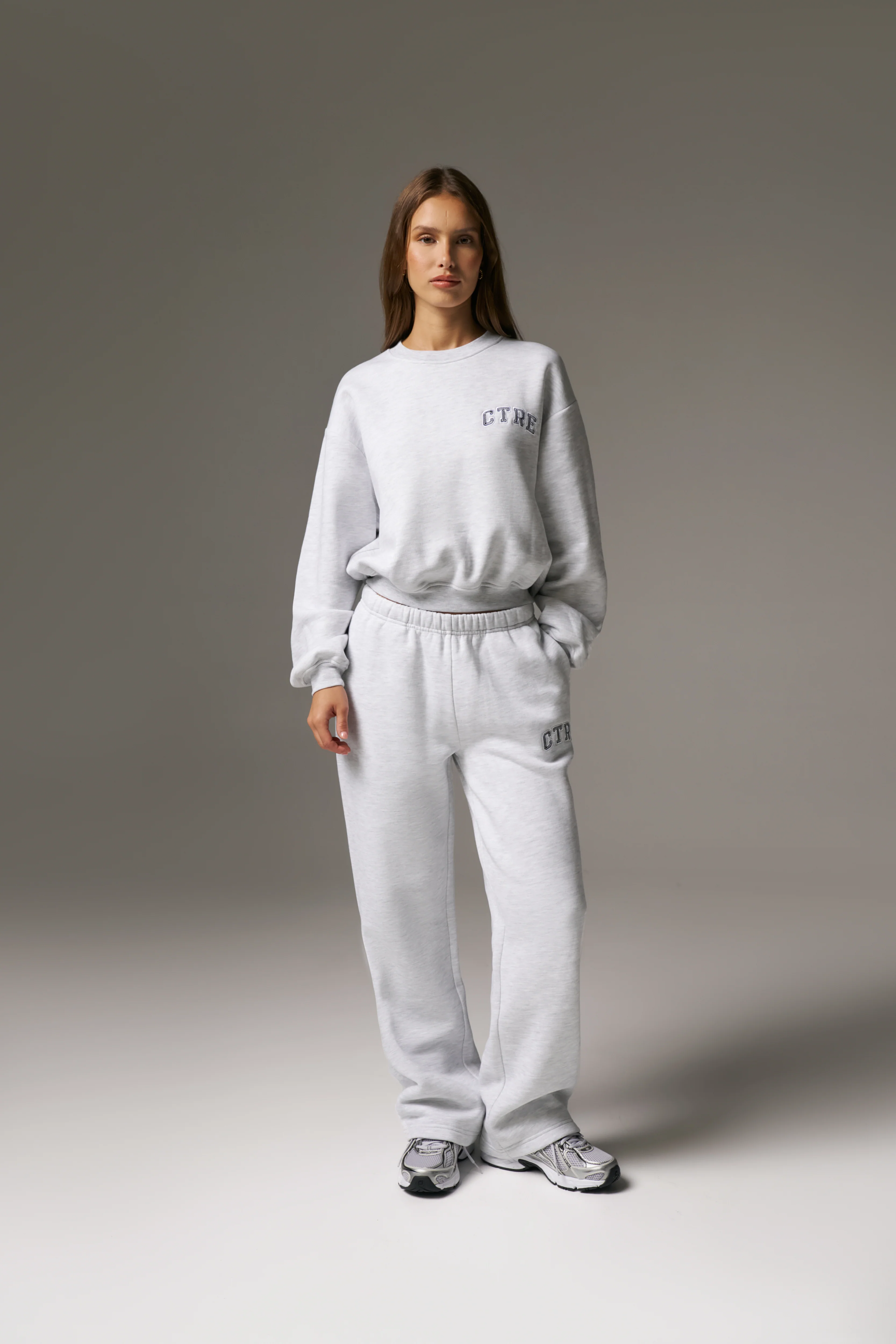 CTRE STRAIGHT LEG JOGGERS - GREY MARL