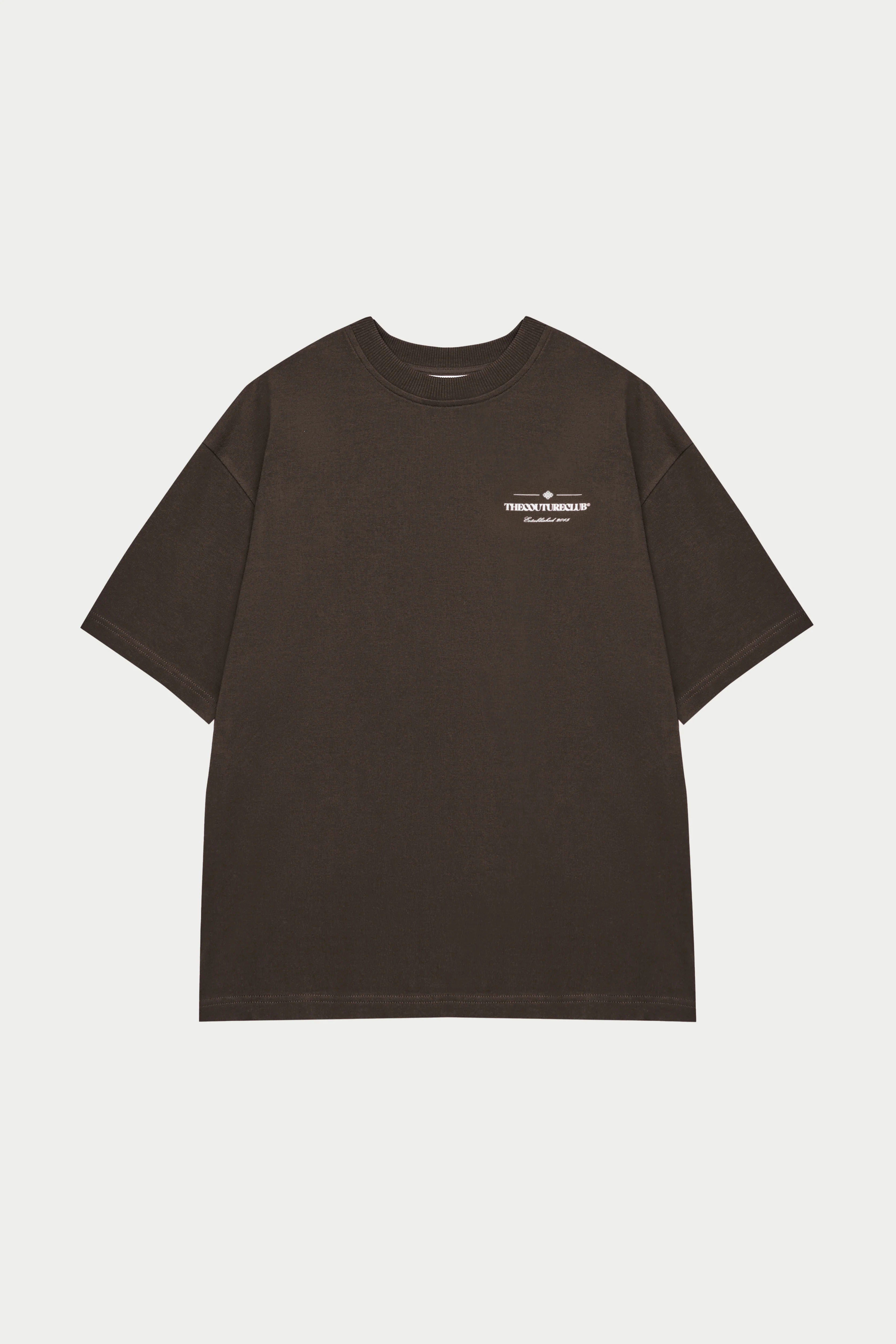 COPYRIGHT MULTI GRAPHIC T-SHIRT - BROWN