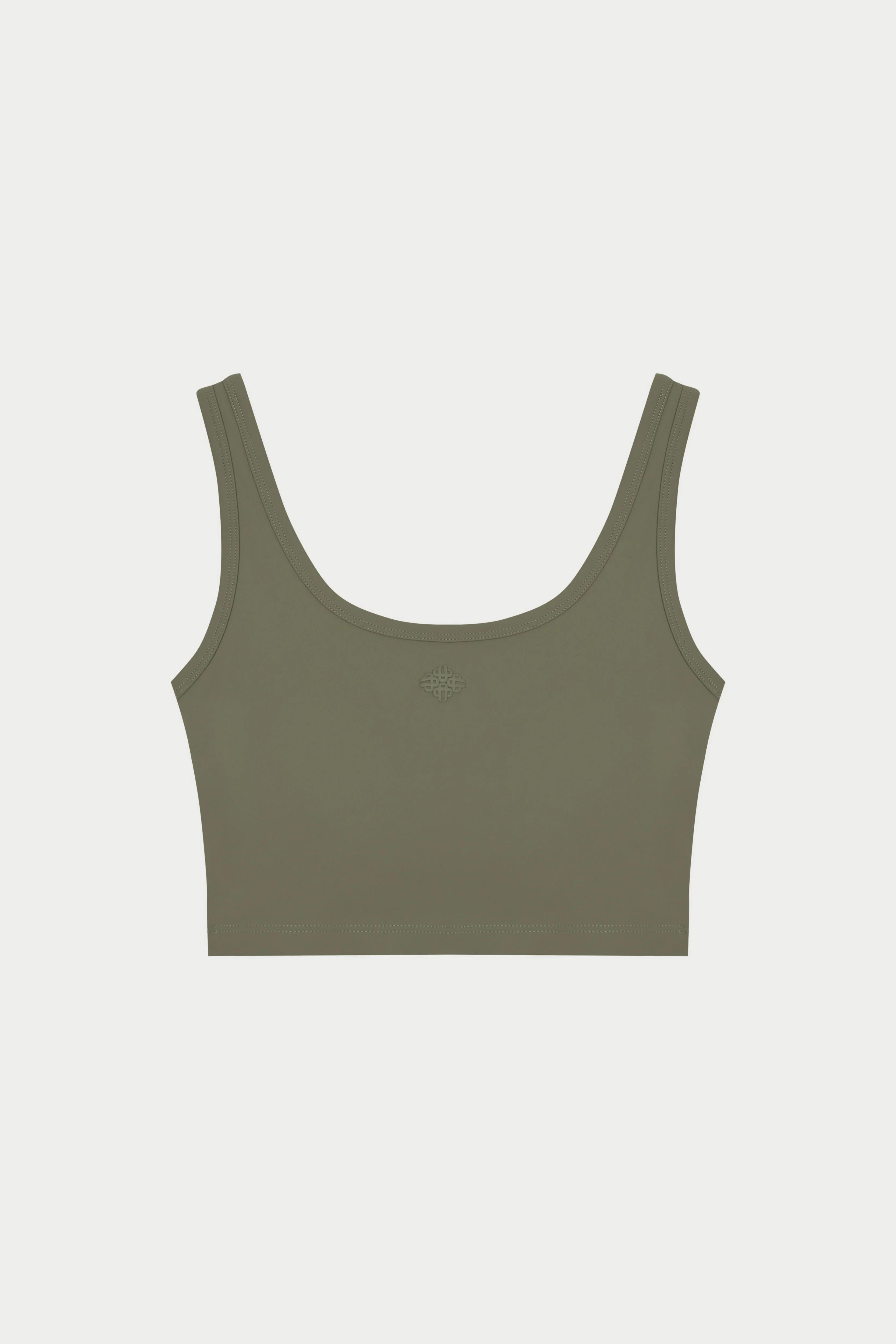 SCULPTING STRETCH EMBLEM SPORTS BRA - KHAKI