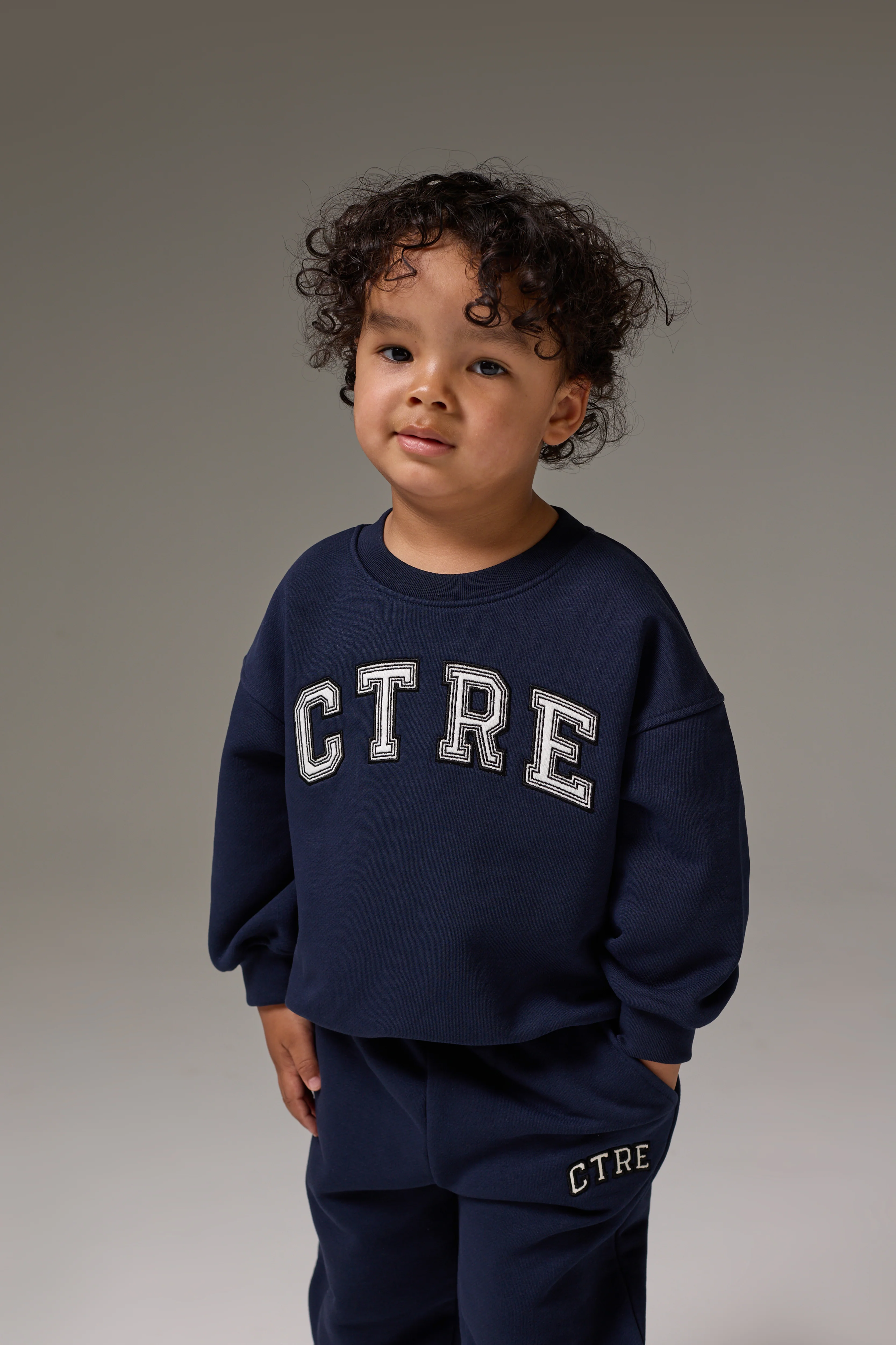 KIDS CTRE SWEATSHIRT - NAVY