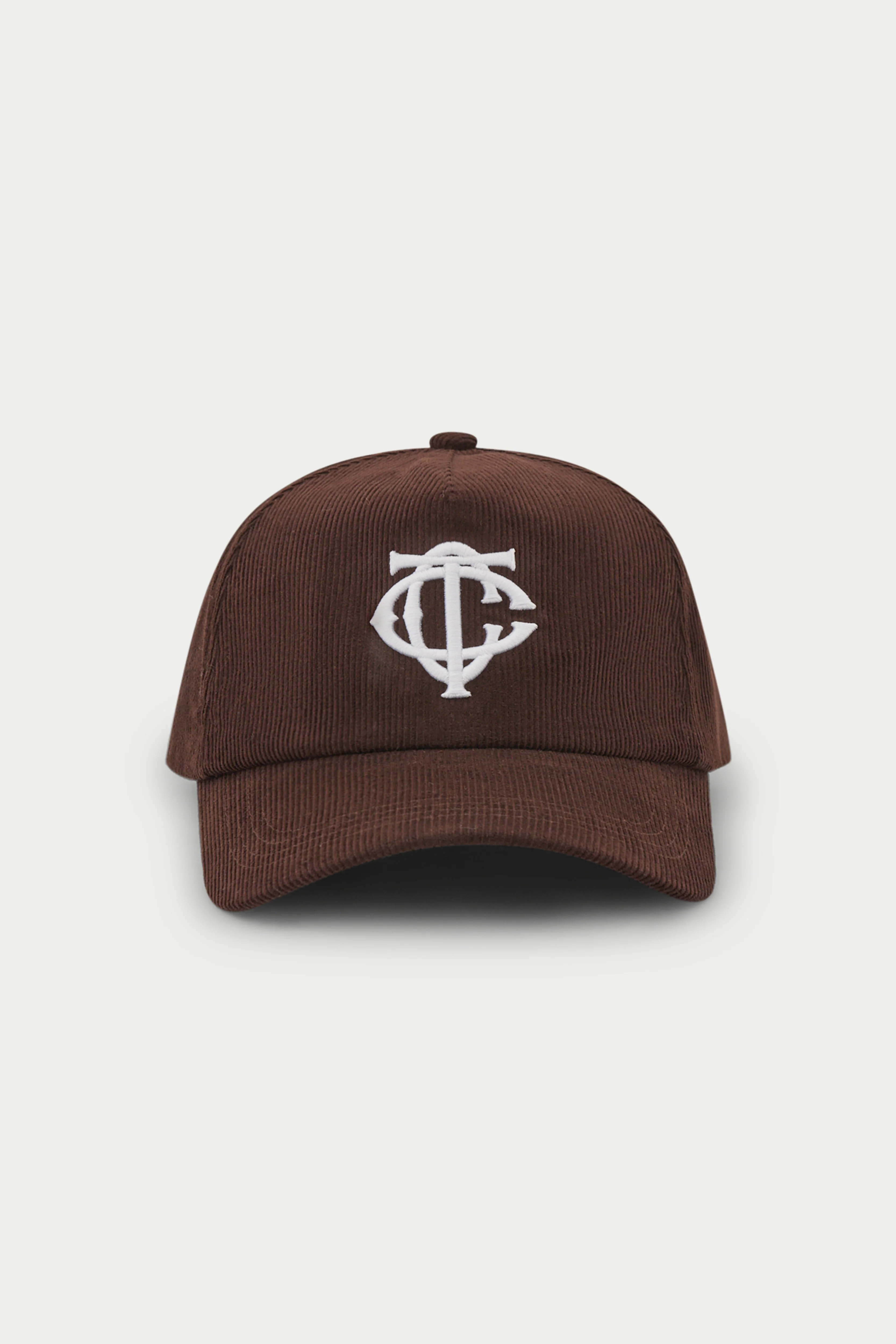 MONOGRAM EMBLEM CORD CAP - BROWN