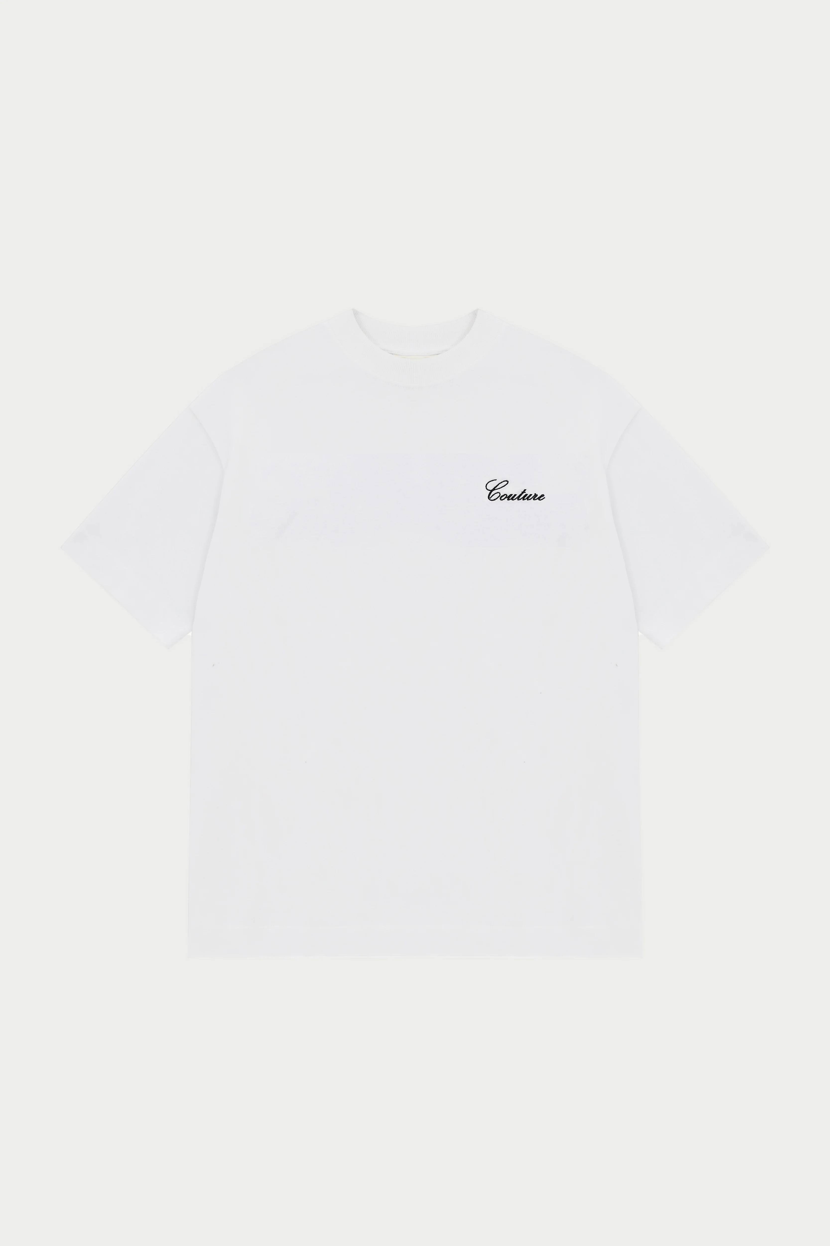 SCRIPT EMBROIDERED T-SHIRT - WHITE