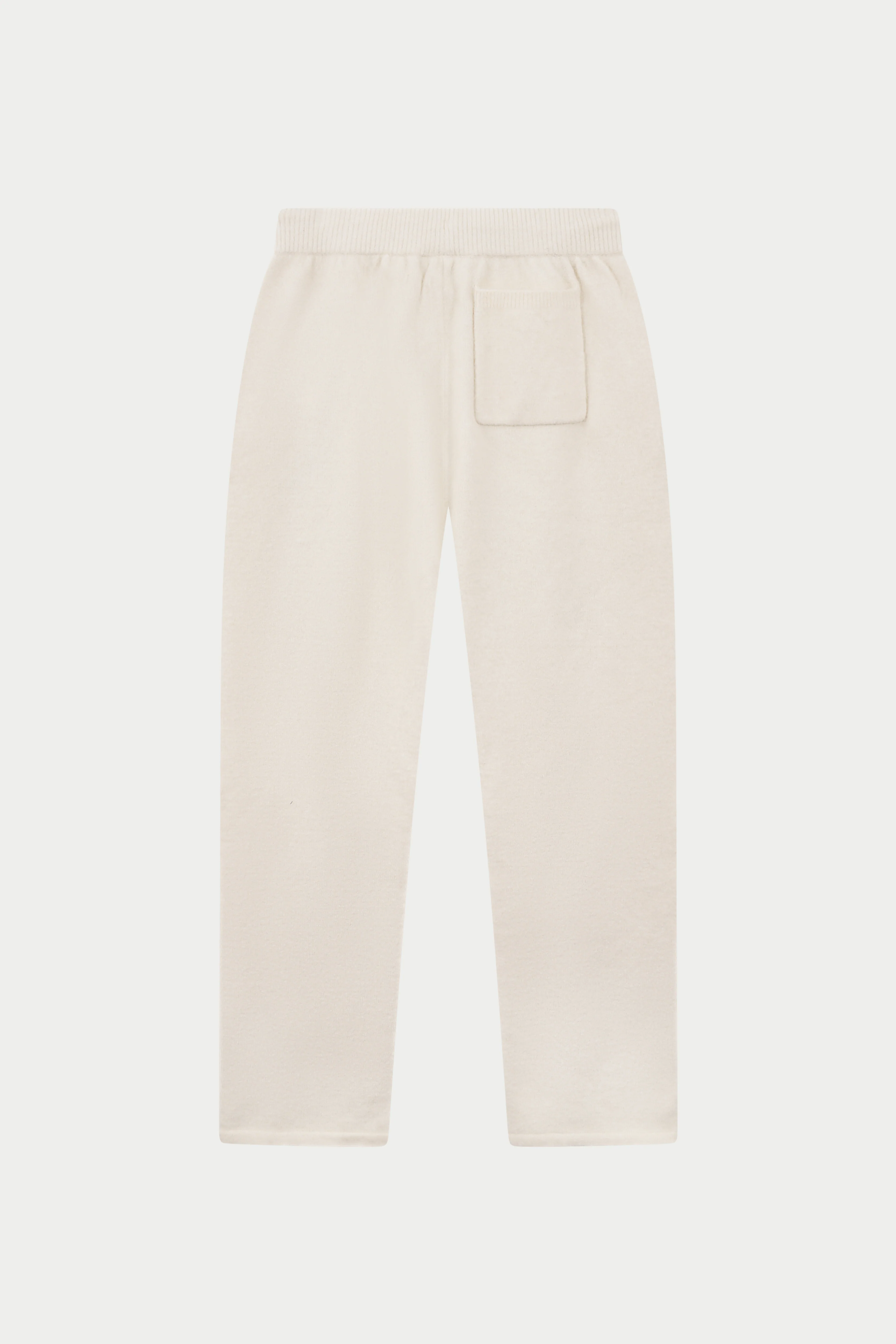 MONOGRAM EMBLEM KNITTED JOGGERS - OFF WHITE