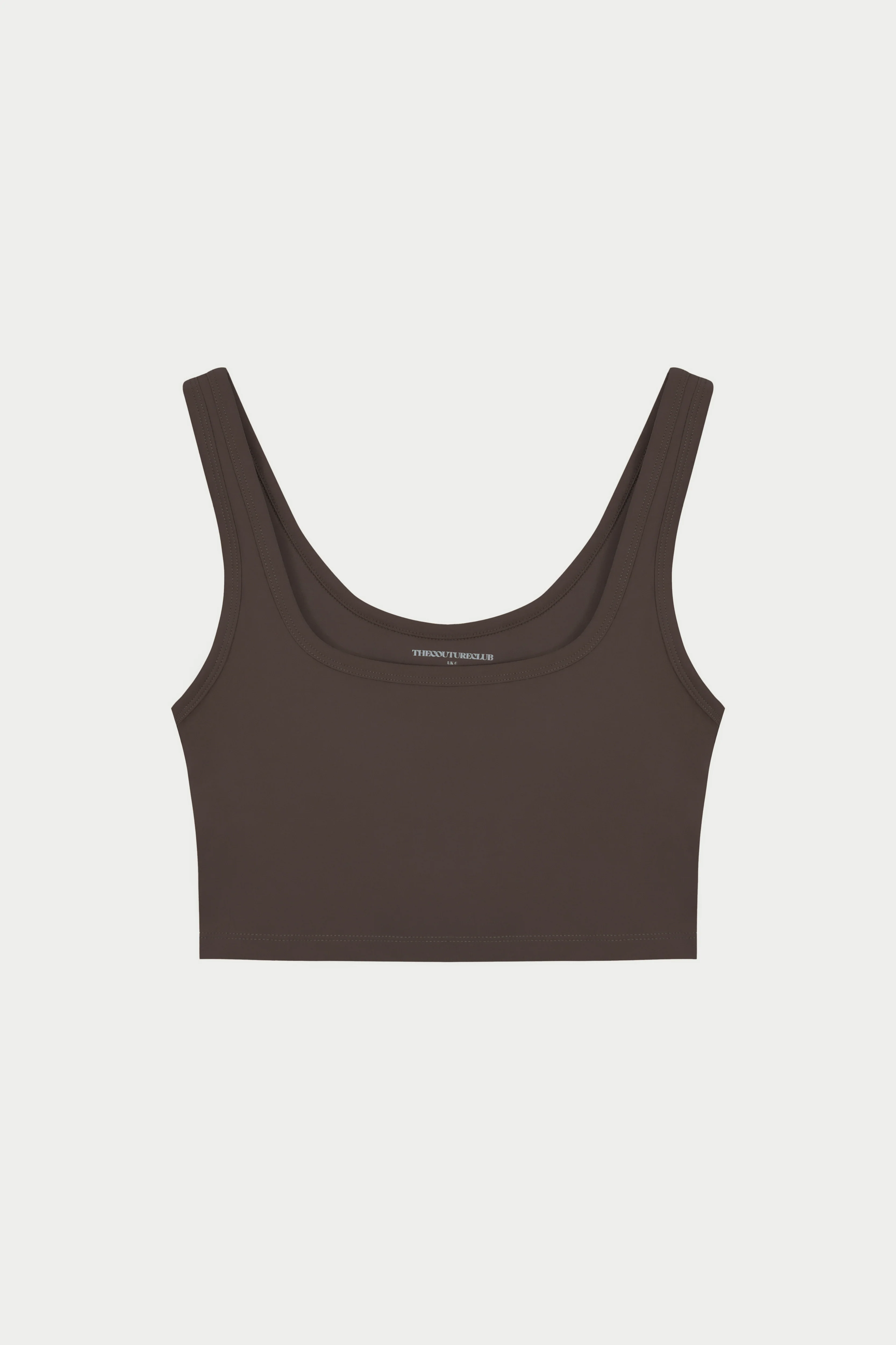 SCULPTING STRETCH EMBLEM SPORTS BRA - CHOCOLATE