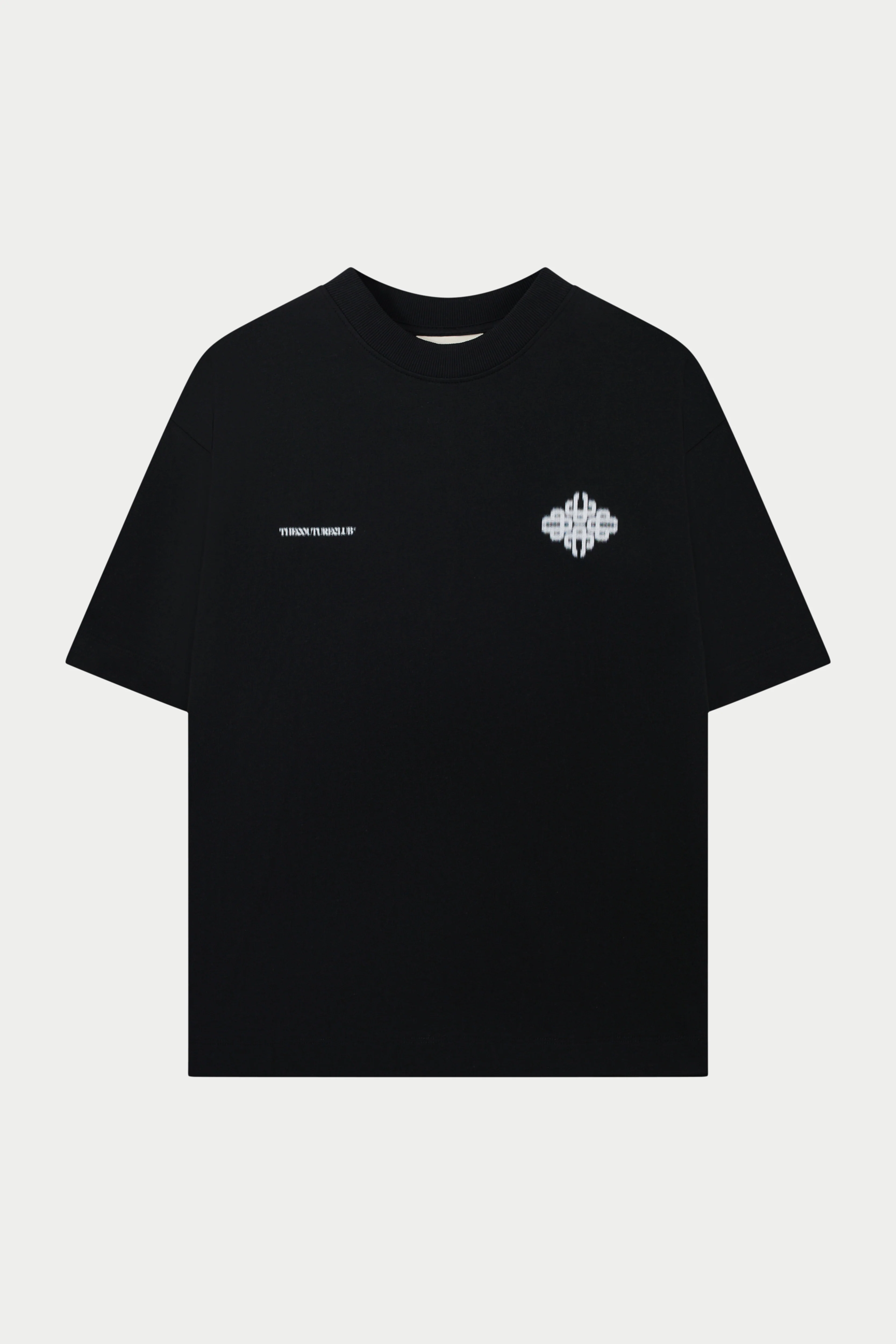 MOTION BLURRED EMBLEM T-SHIRT - BLACK