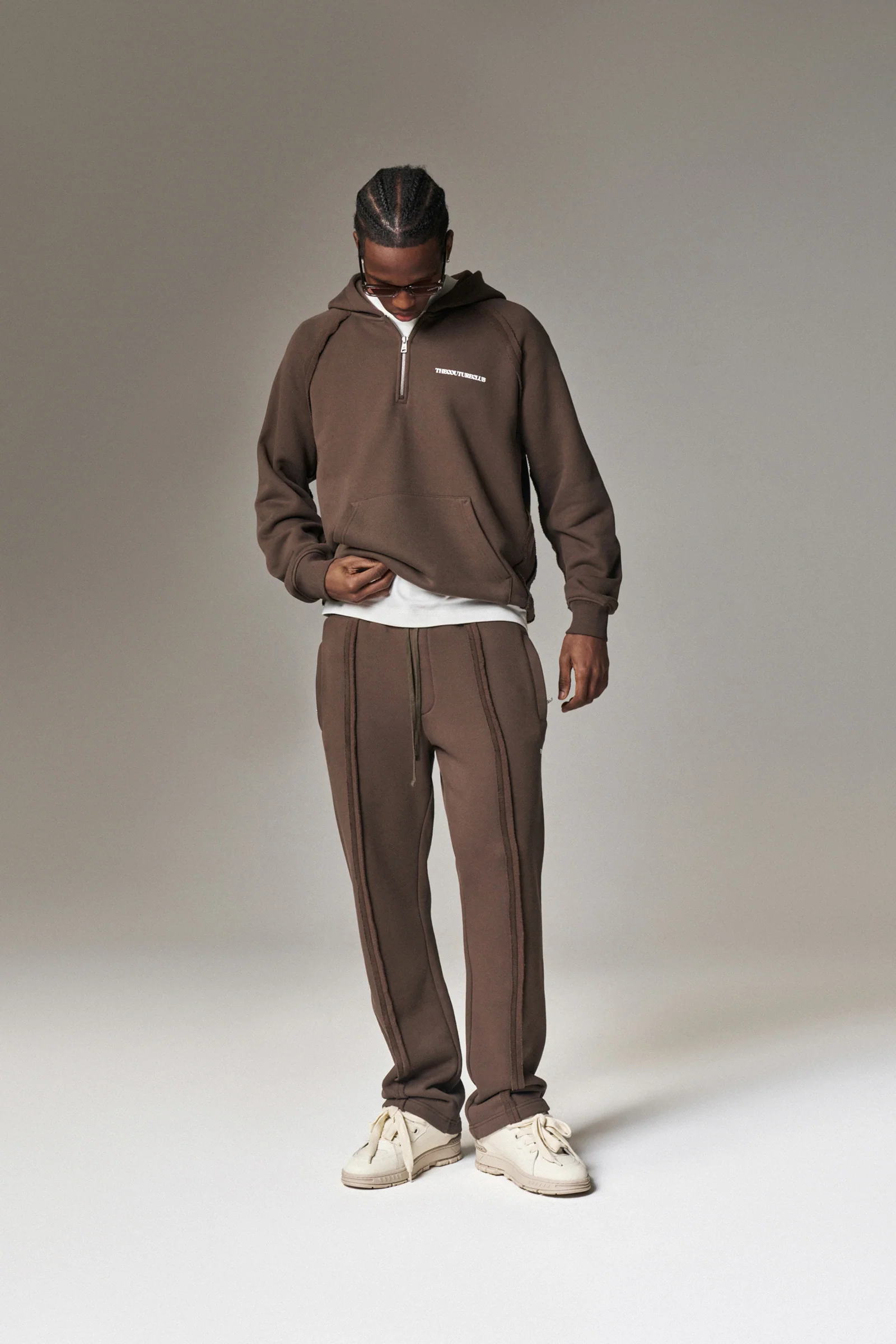 COPYRIGHT STRAIGHT LEG JOGGERS - BROWN