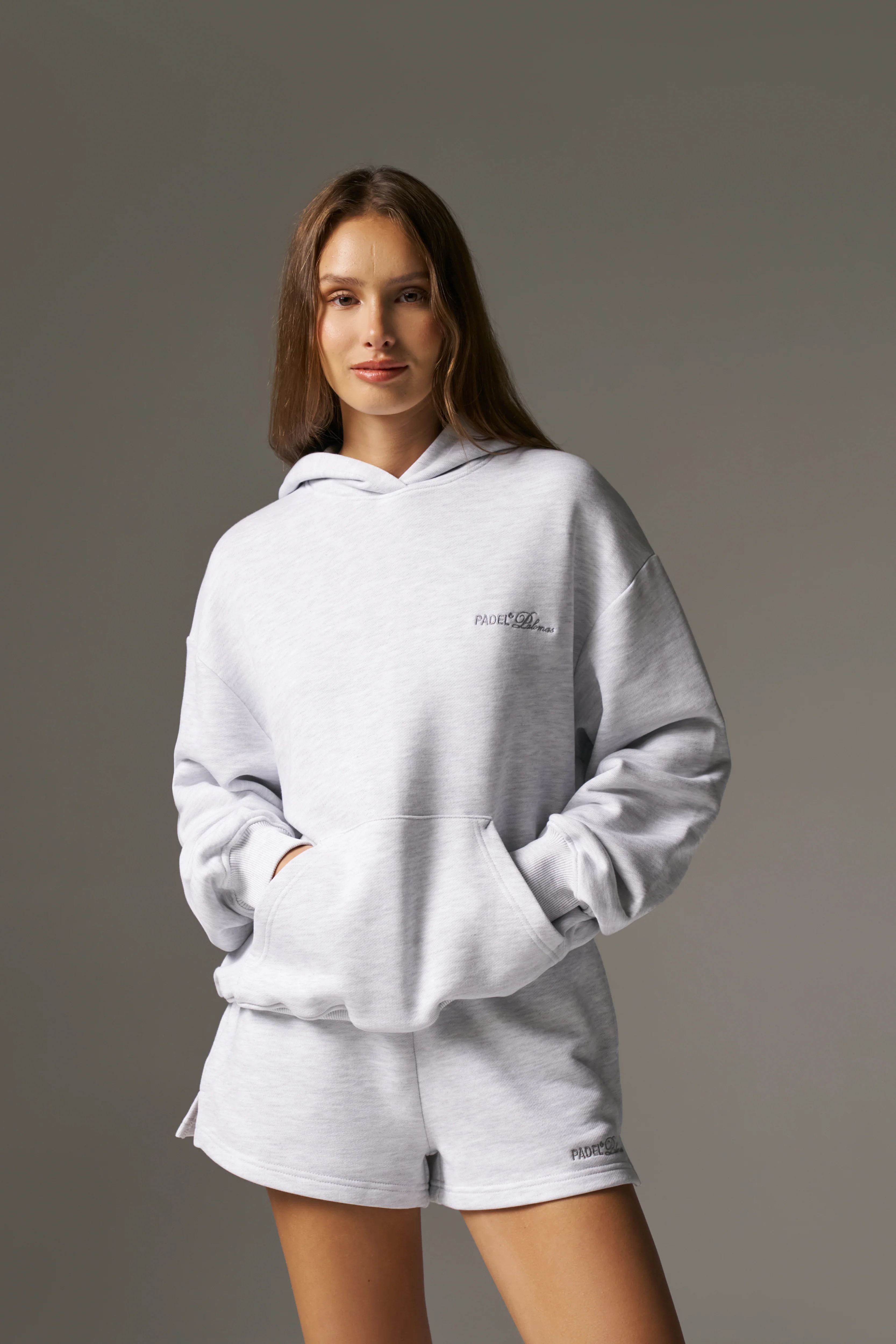PADEL & PALOMAS OVERSIZED HOODIE - GREY MARL