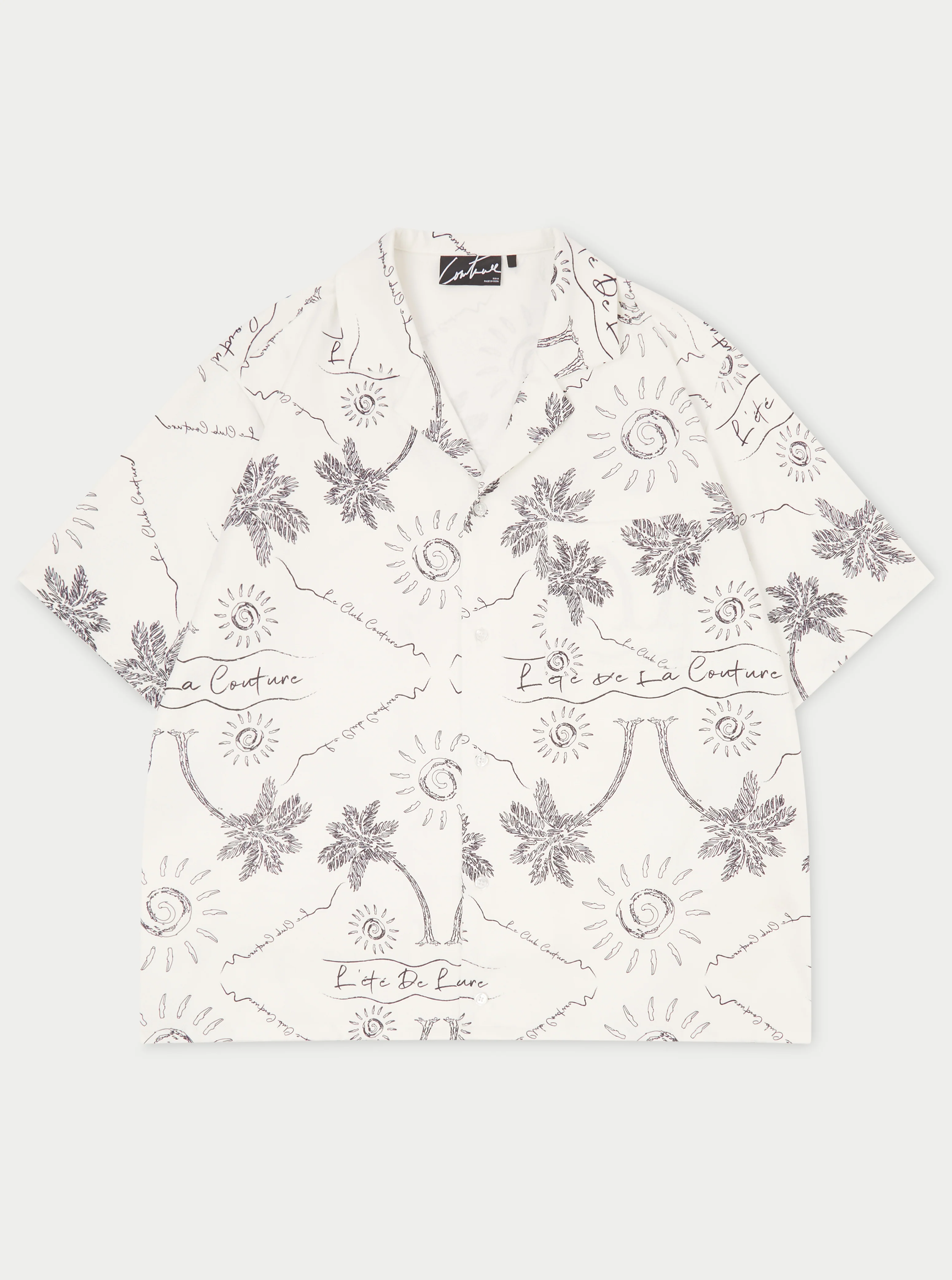 PALM PRINT SHIRT - WHITE