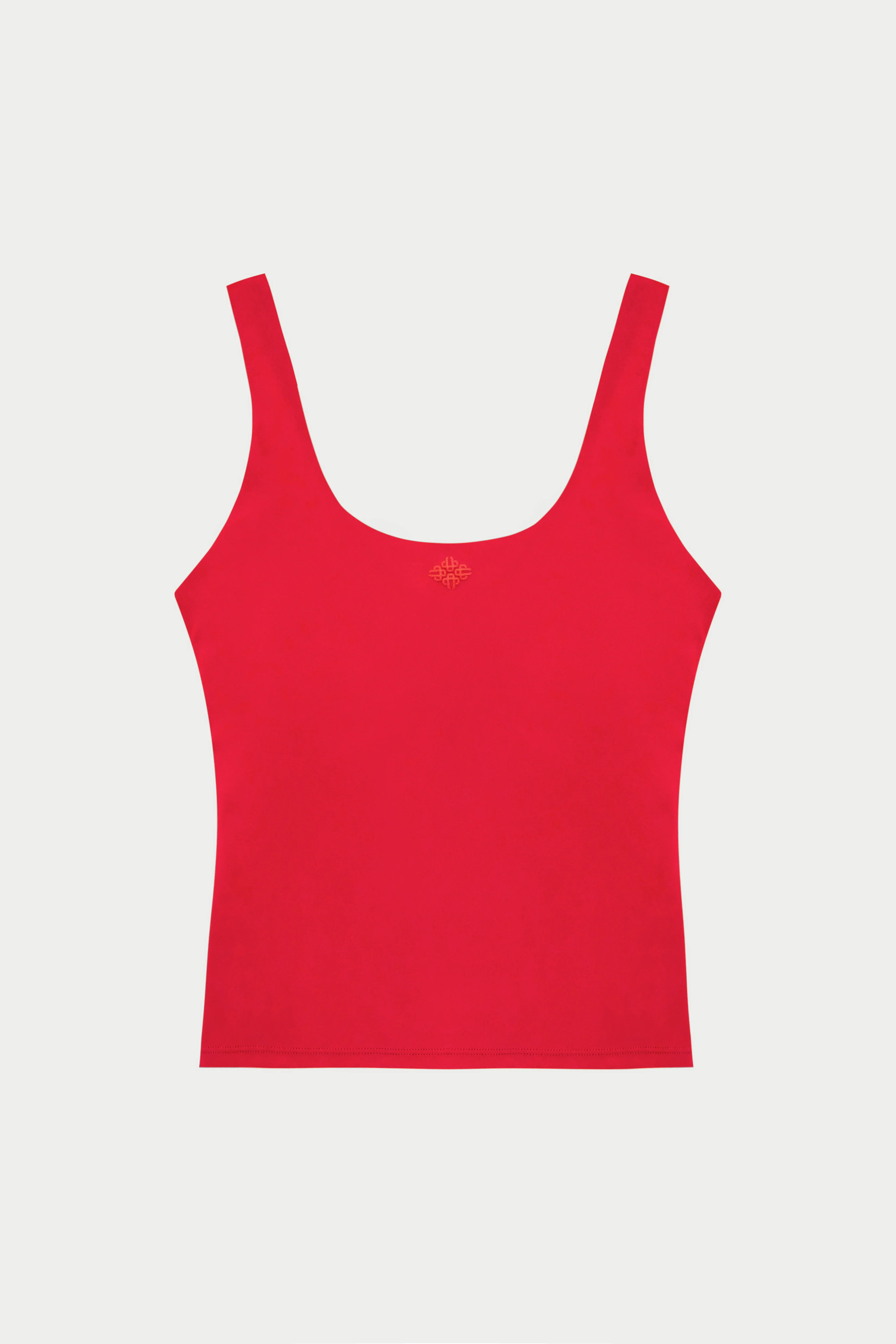 SCULPTING STRETCH SCOOP NECK SPORTS TOP - RED
