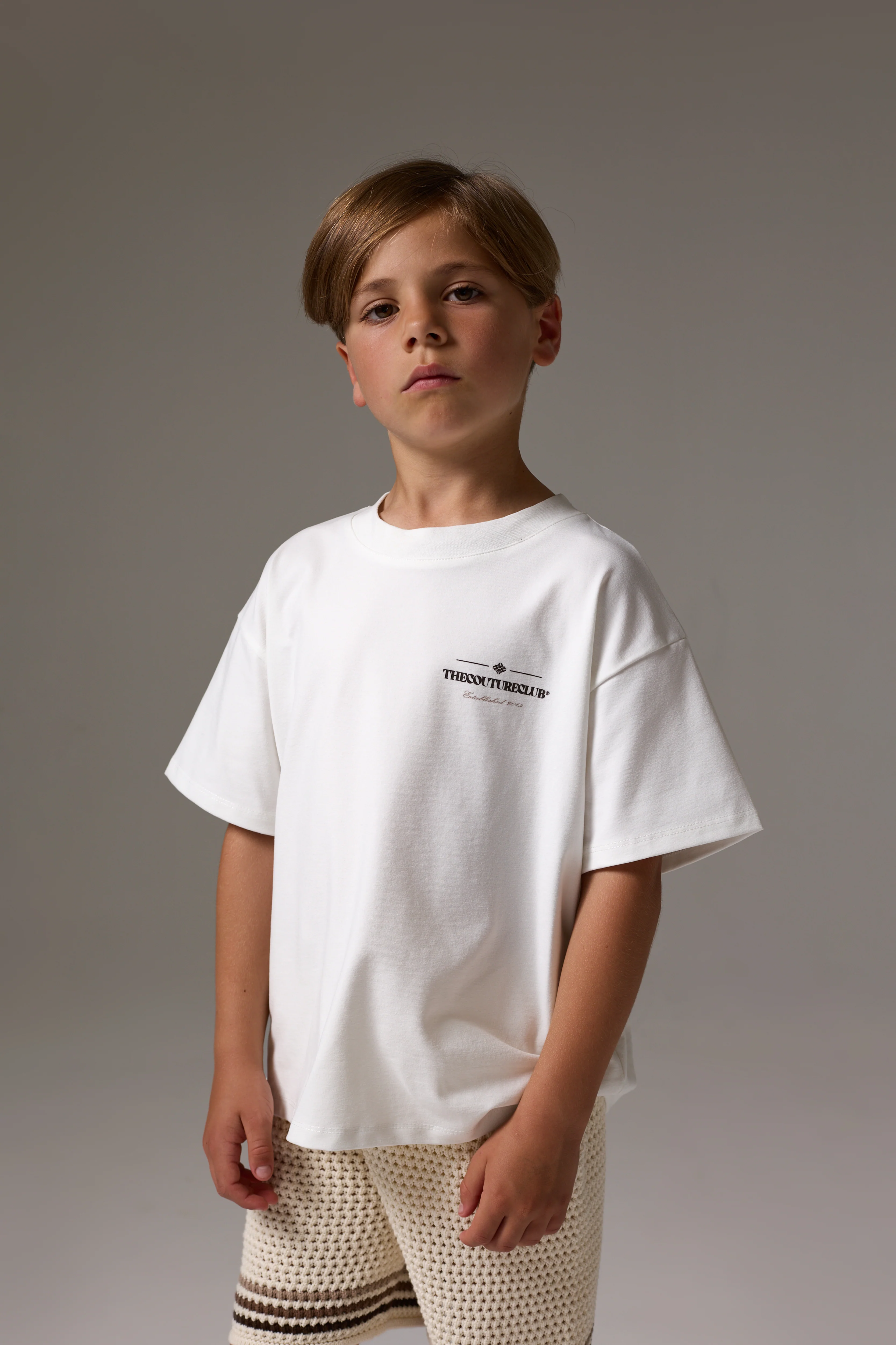 JUNIOR COPYRIGHT MULTI GRAPHIC T-SHIRT - OFF WHITE