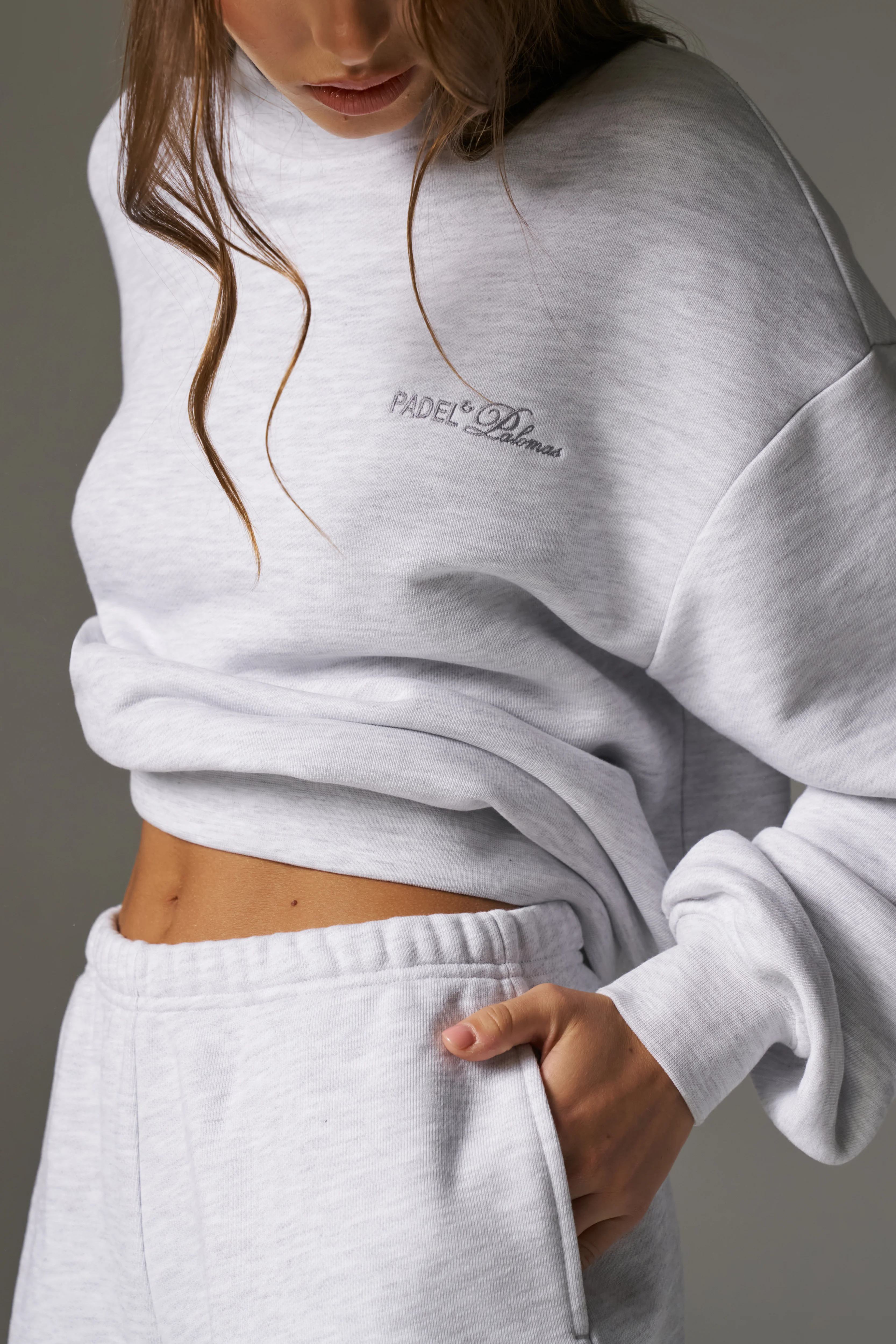 PADEL & PALOMAS SWEATSHIRT - GREY MARL
