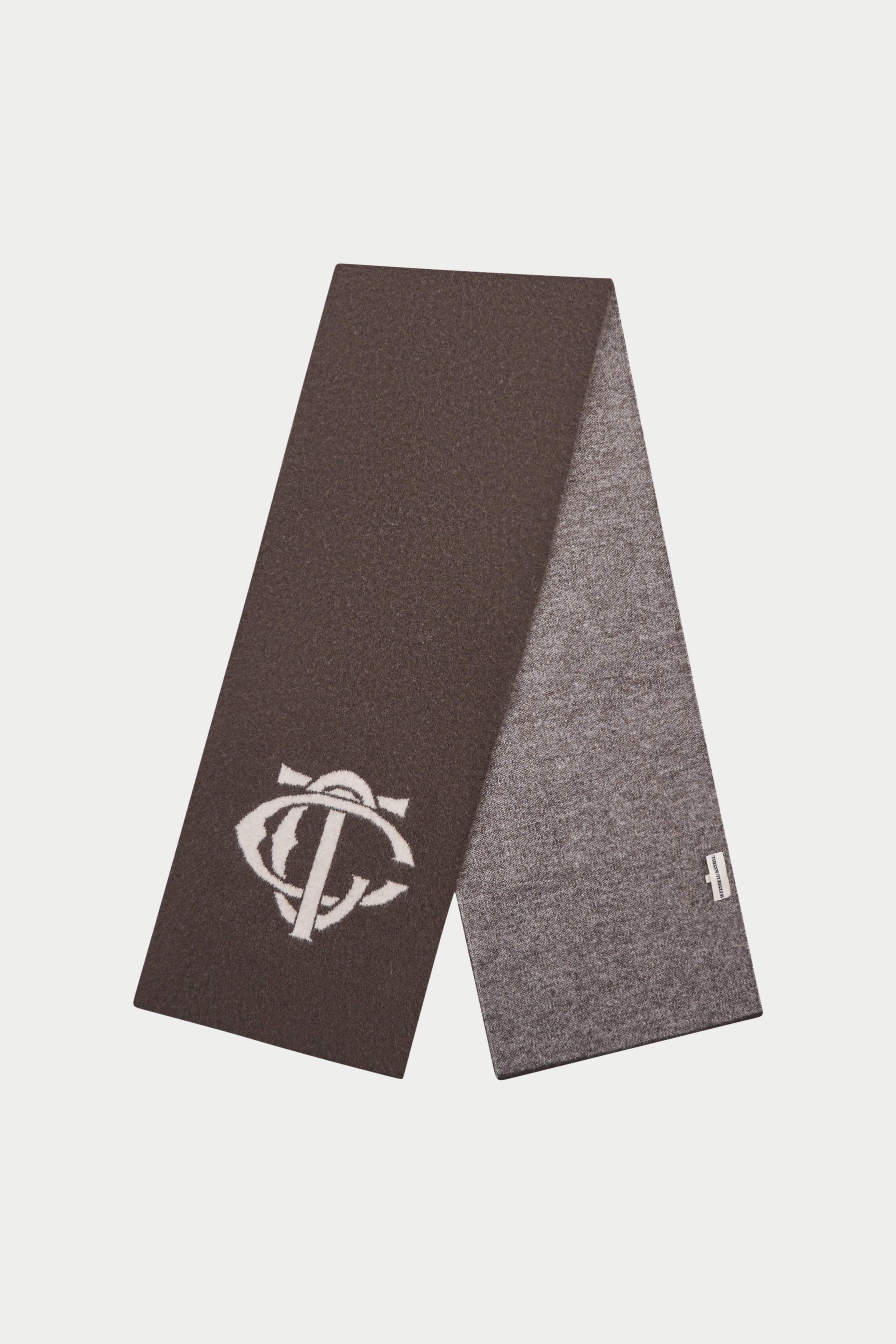 MONOGRAM EMBLEM SCARF - BROWN