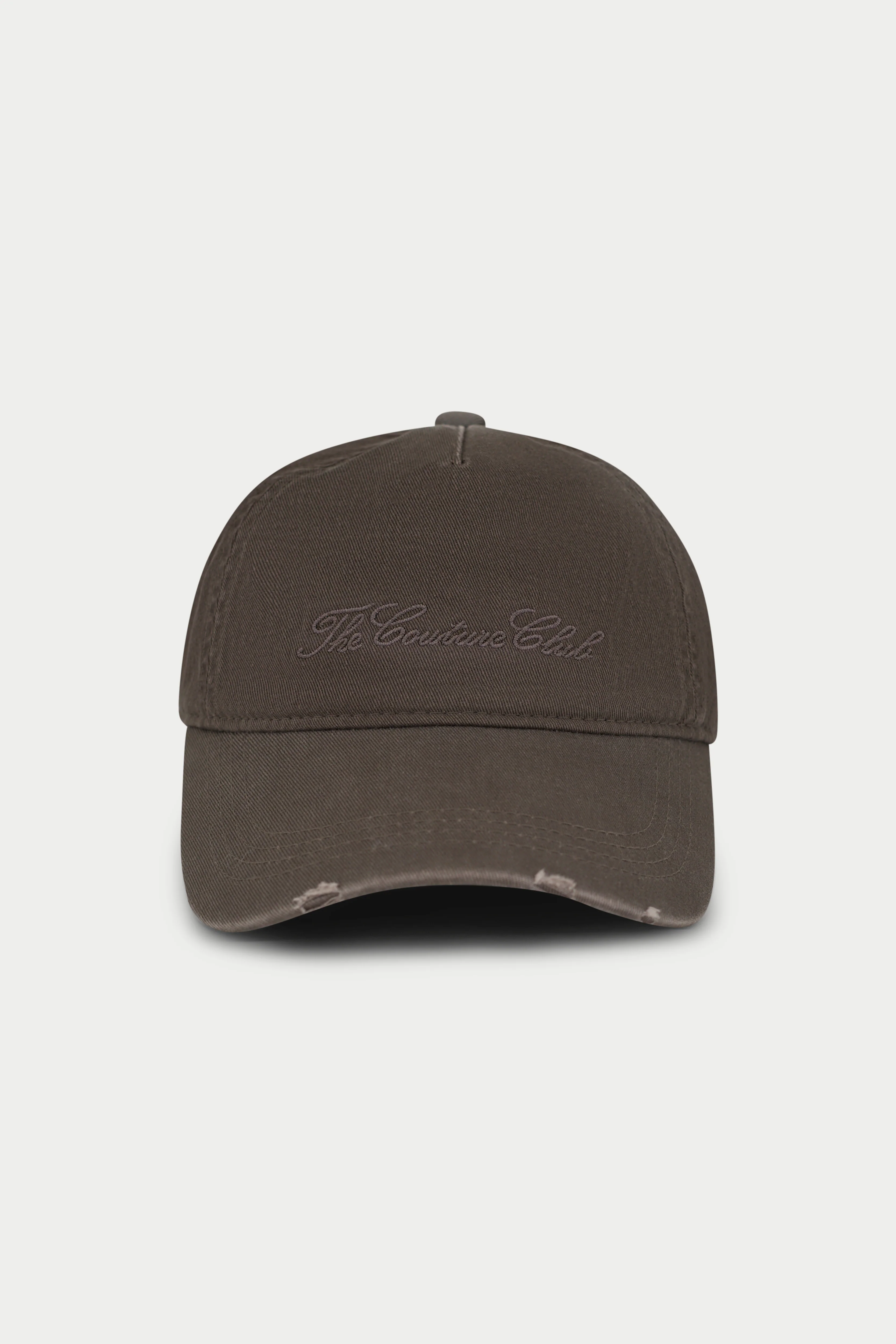 WASHED SCRIPT CAP - BROWN