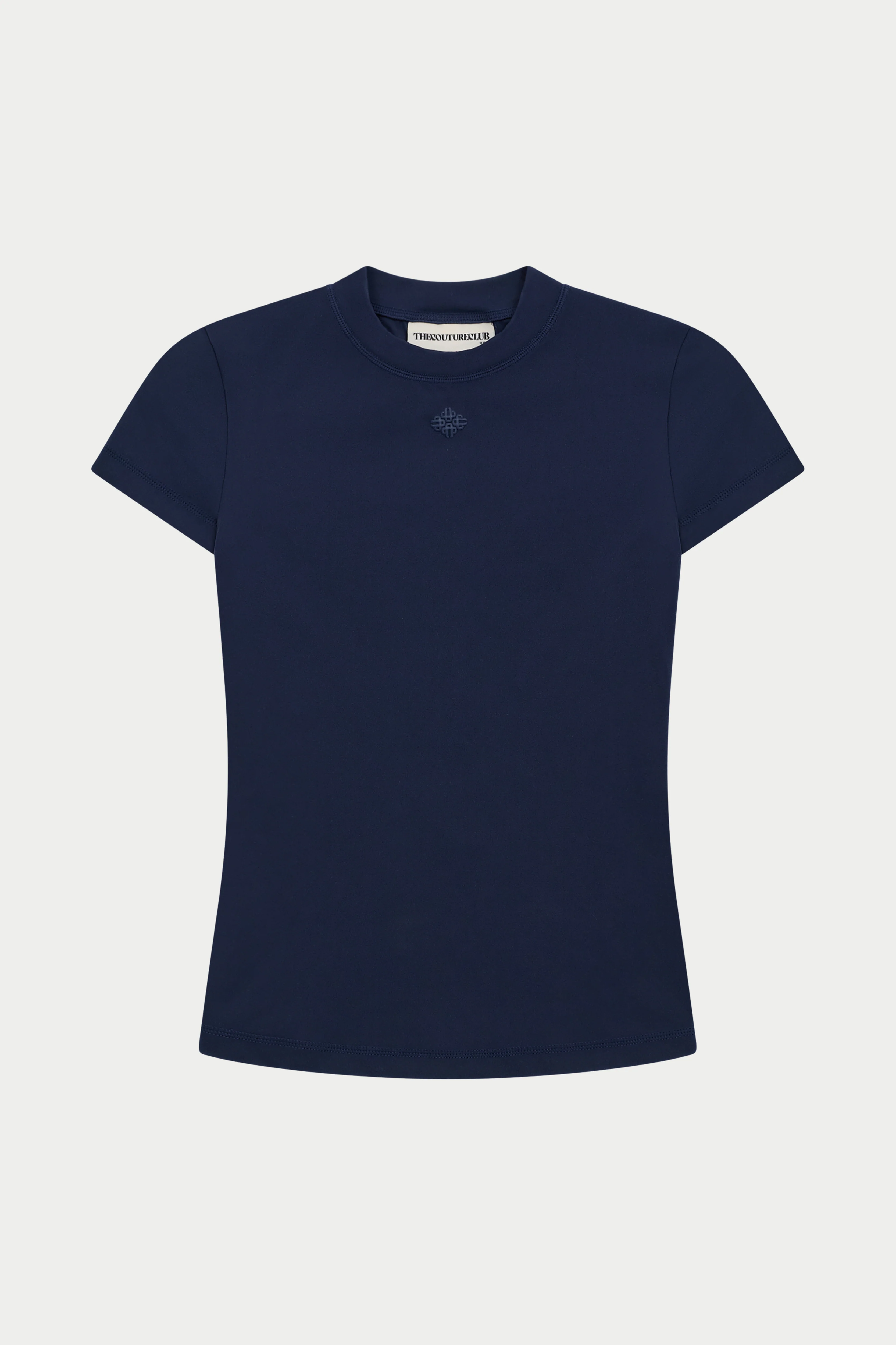 SCULPTING STRETCH EMBLEM BABY TEE - DARK NAVY