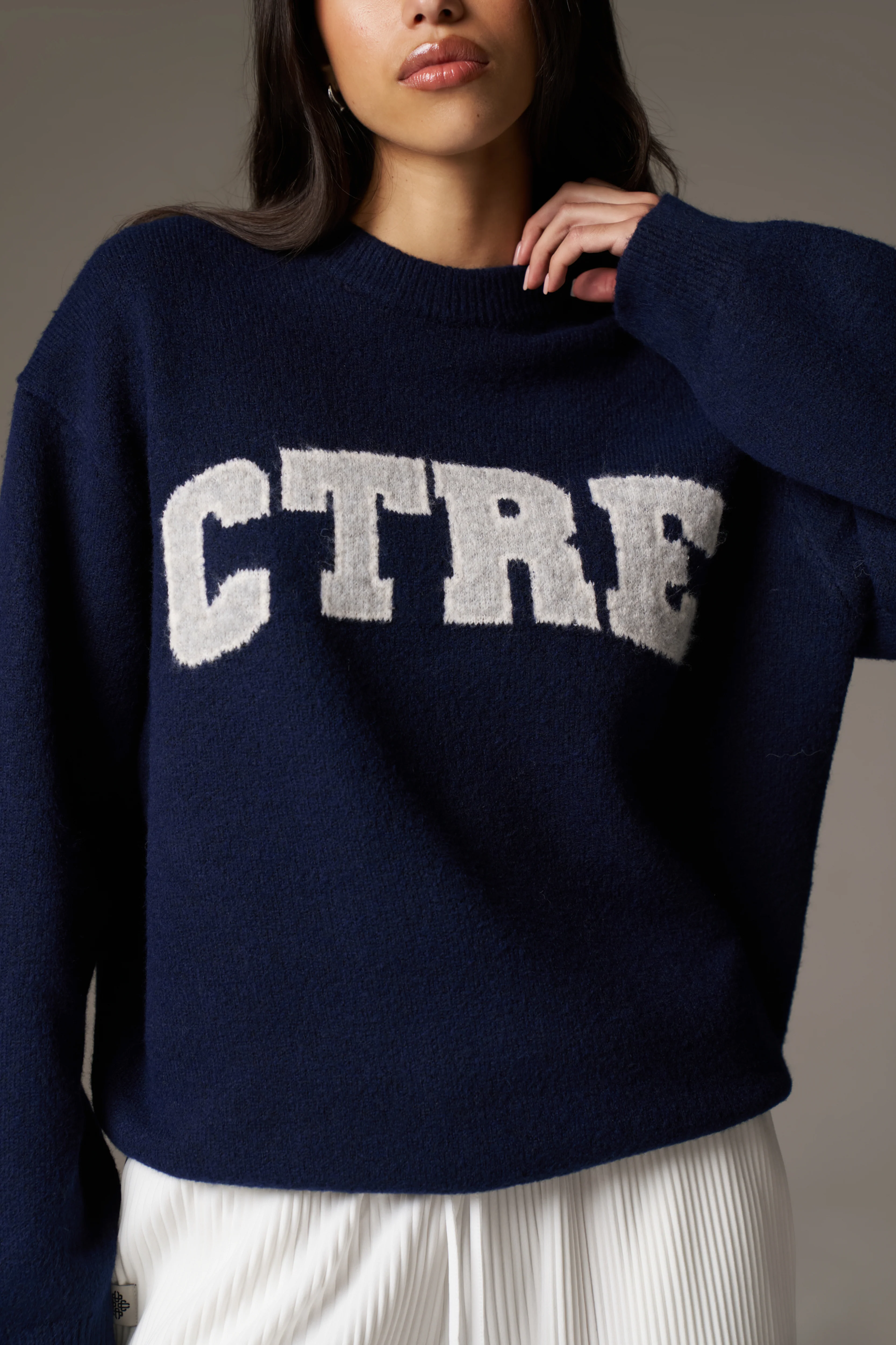 CTRE KNITTED SWEATSHIRT - NAVY