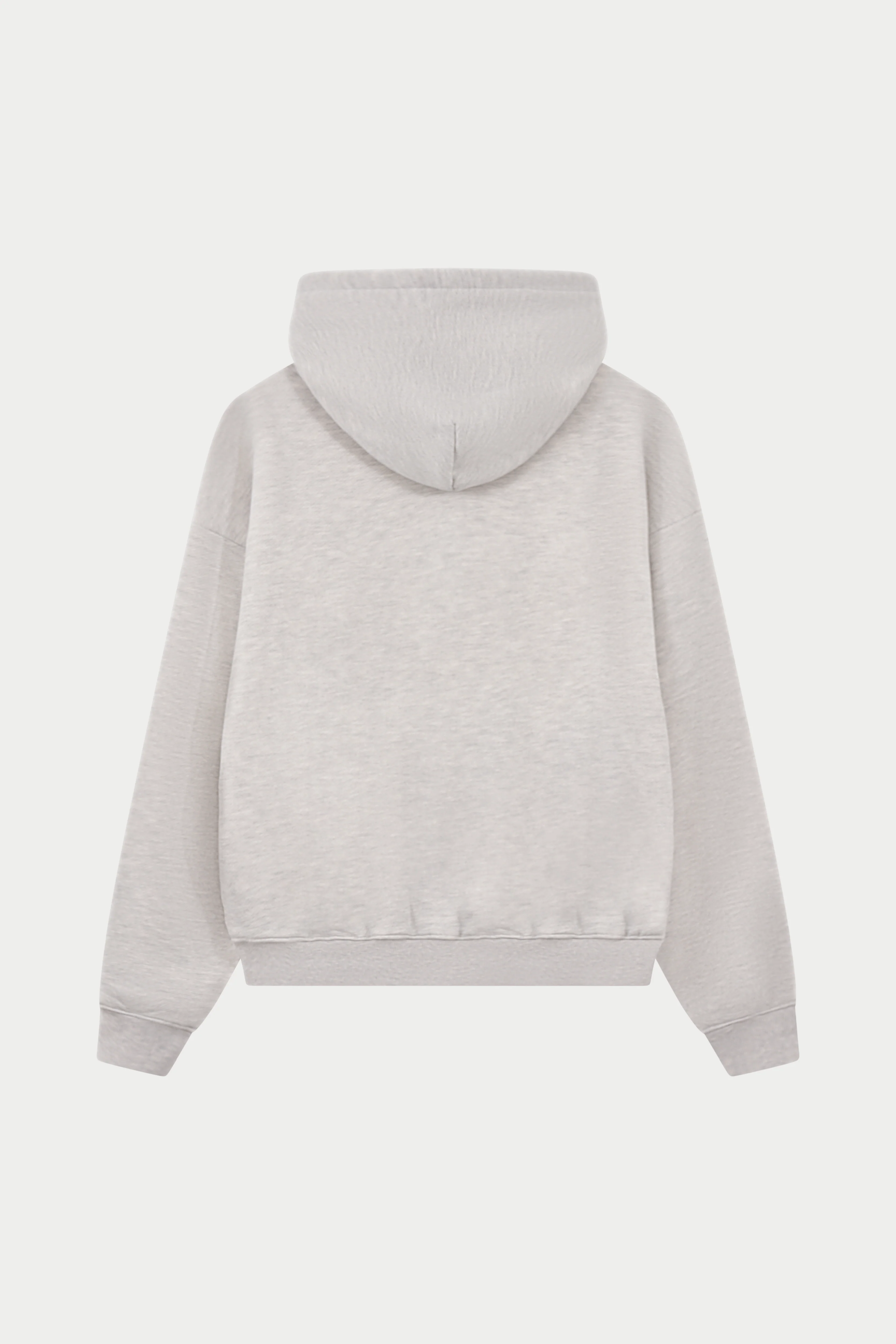 HEAVYWEIGHT MONOGRAM EMBLEM HOODIE - GREY MARL