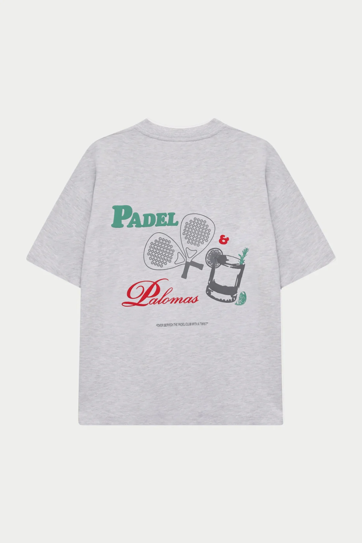 PADEL & PALOMAS T-SHIRT - GREY MARL