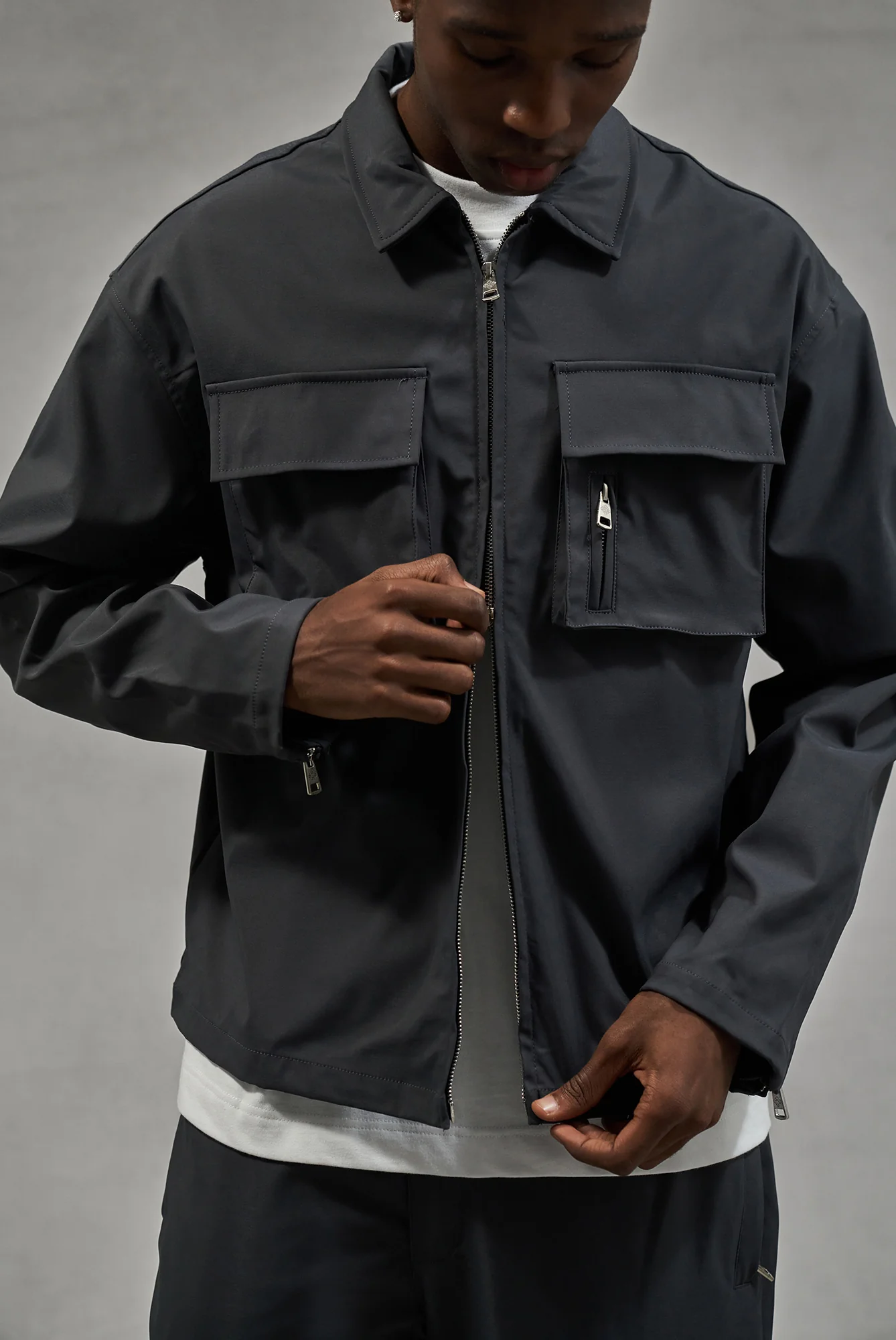 TECHNICAL LONG SLEEVE SHIRT - GREY