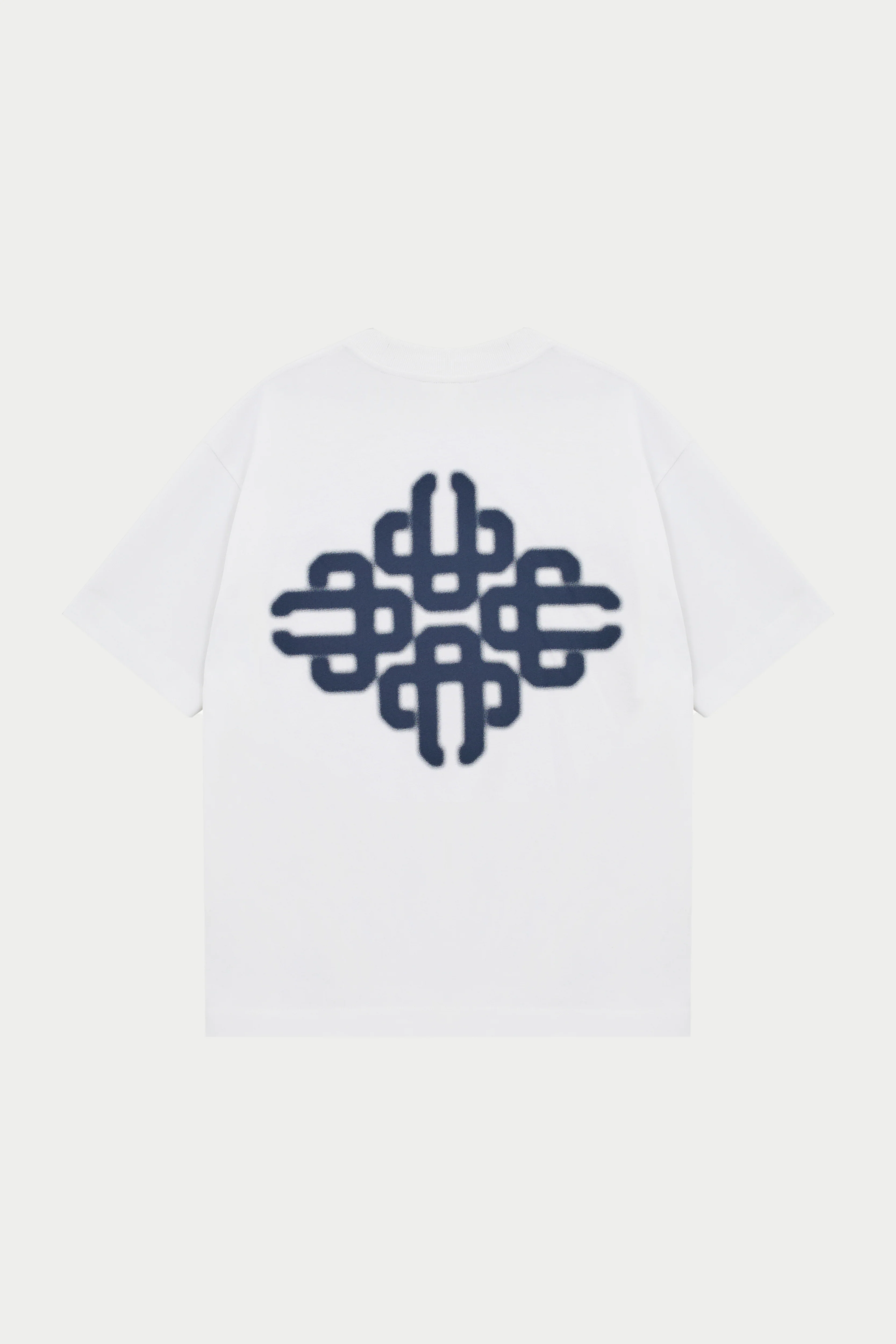 BLURRED GRAPHIC EMBLEM T-SHIRT - NAVY