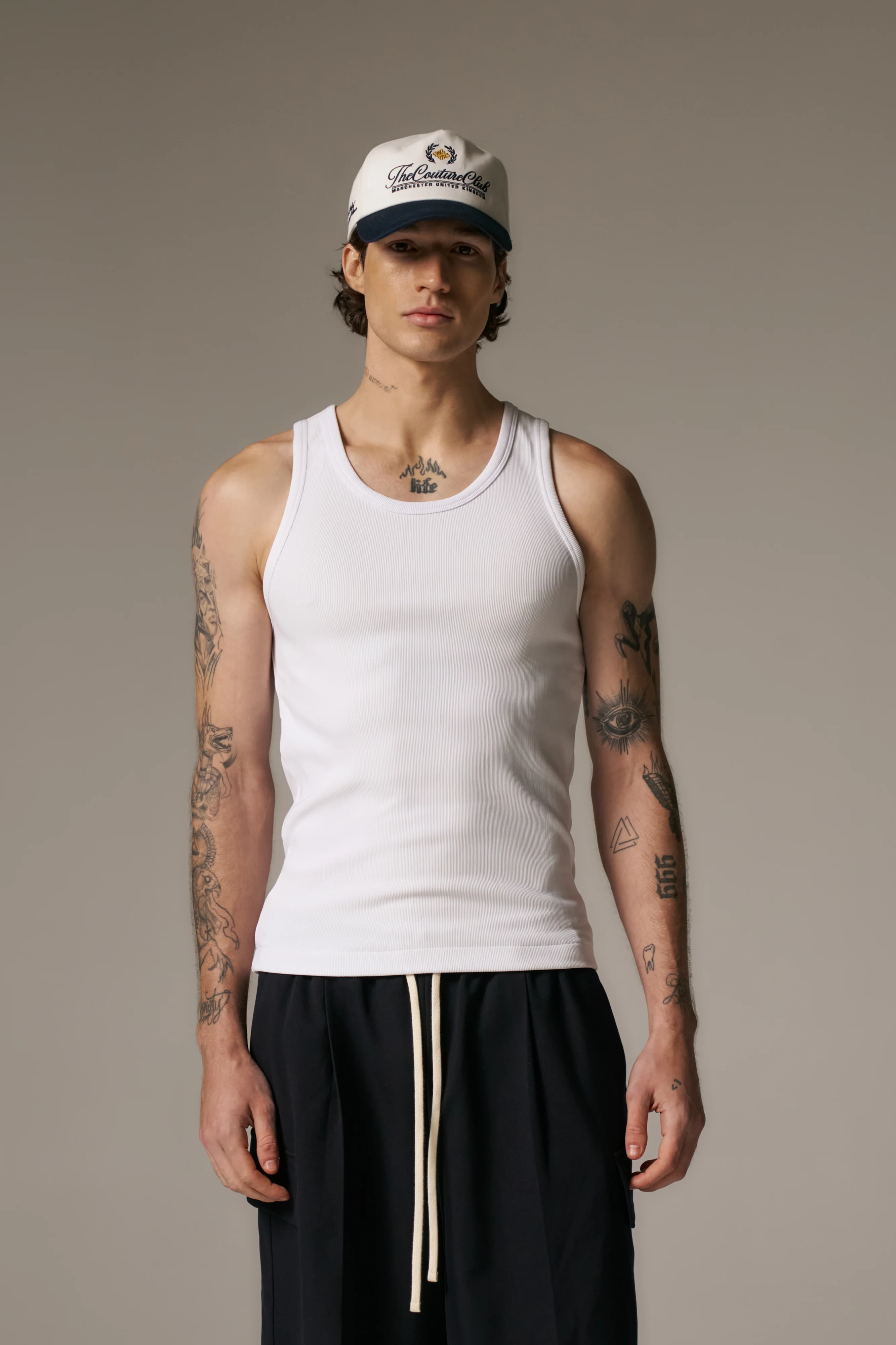 RIBBED VEST - WHITE