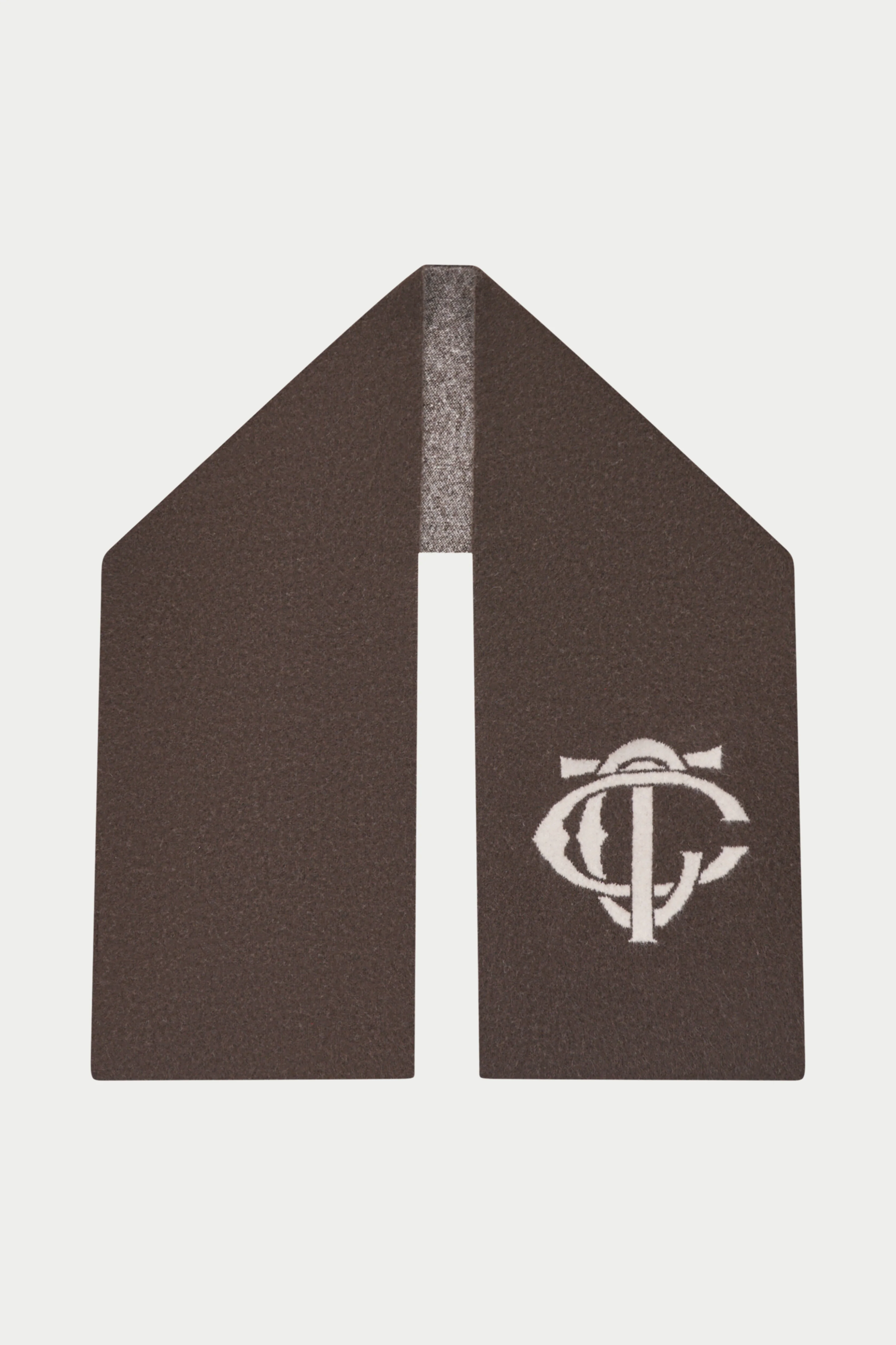 MONOGRAM EMBLEM SCARF - BROWN