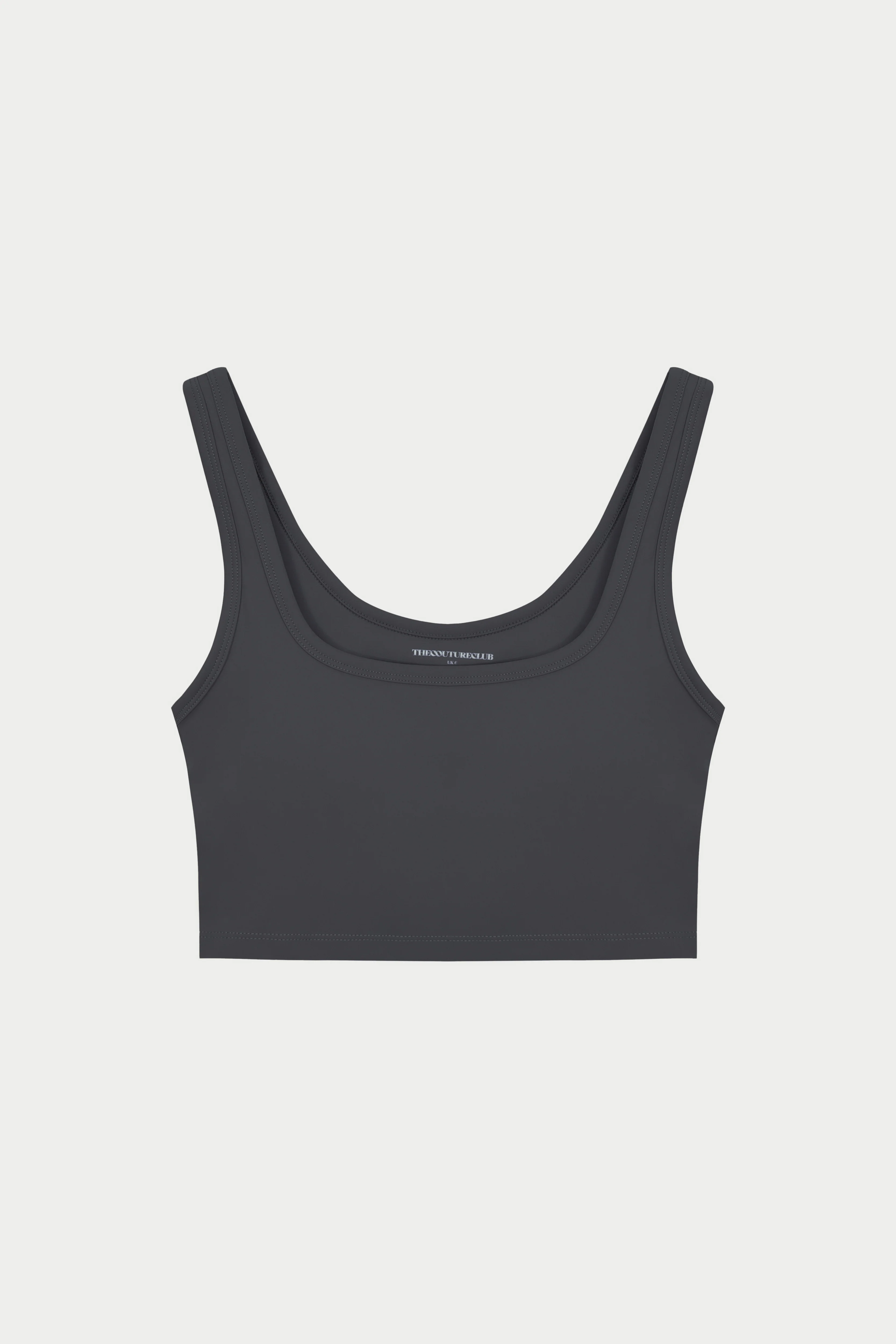 SCULPTING STRETCH EMBLEM SPORTS BRA - MIDNIGHT GREY