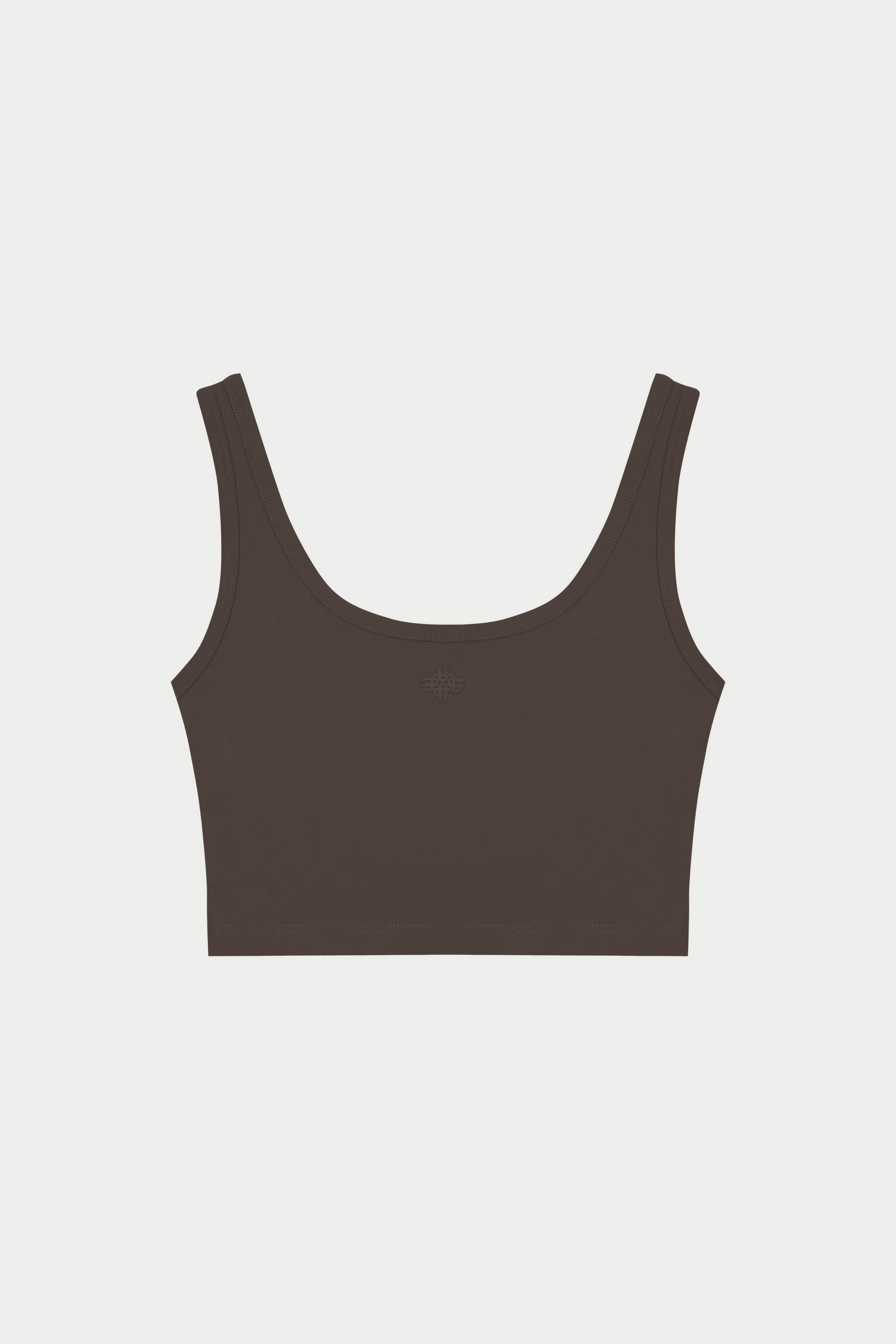 SCULPTING STRETCH EMBLEM SPORTS BRA - CHOCOLATE