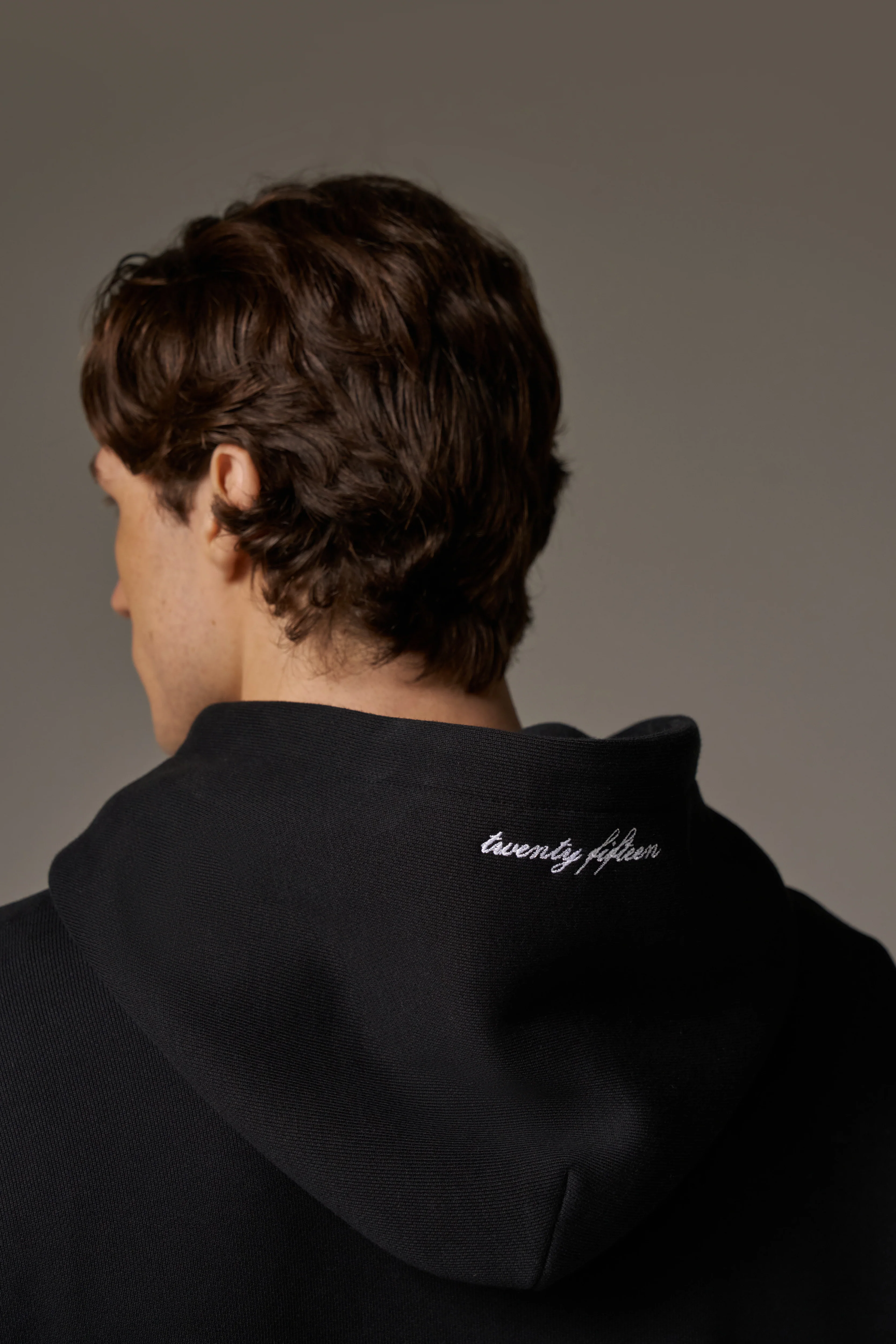 DESIGN DEPARTMENT CHEST PRINT HOODIE - BLACK