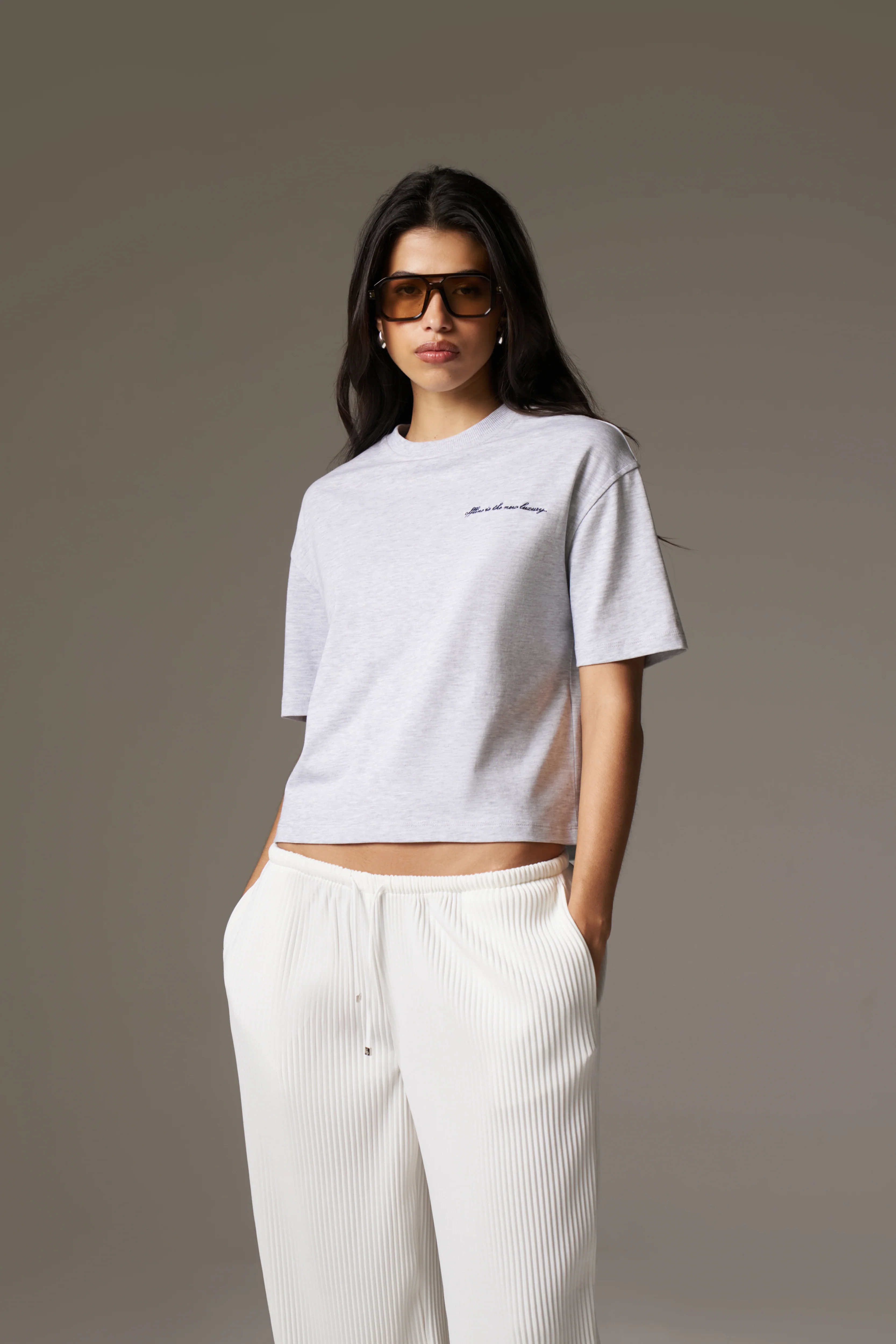 OFFLINE HOUR T-SHIRT - GREY MARL