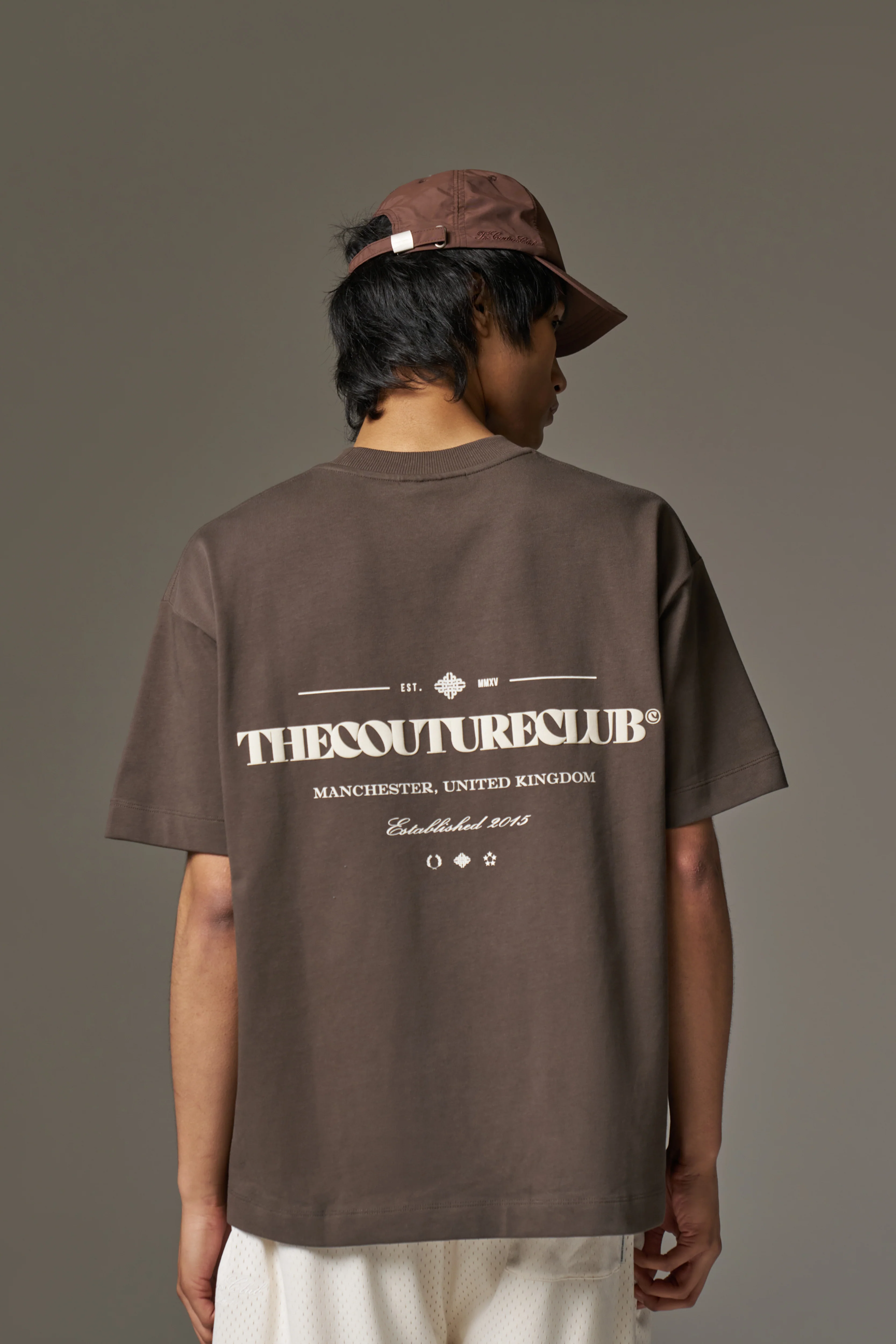 COPYRIGHT MULTI GRAPHIC T-SHIRT - BROWN