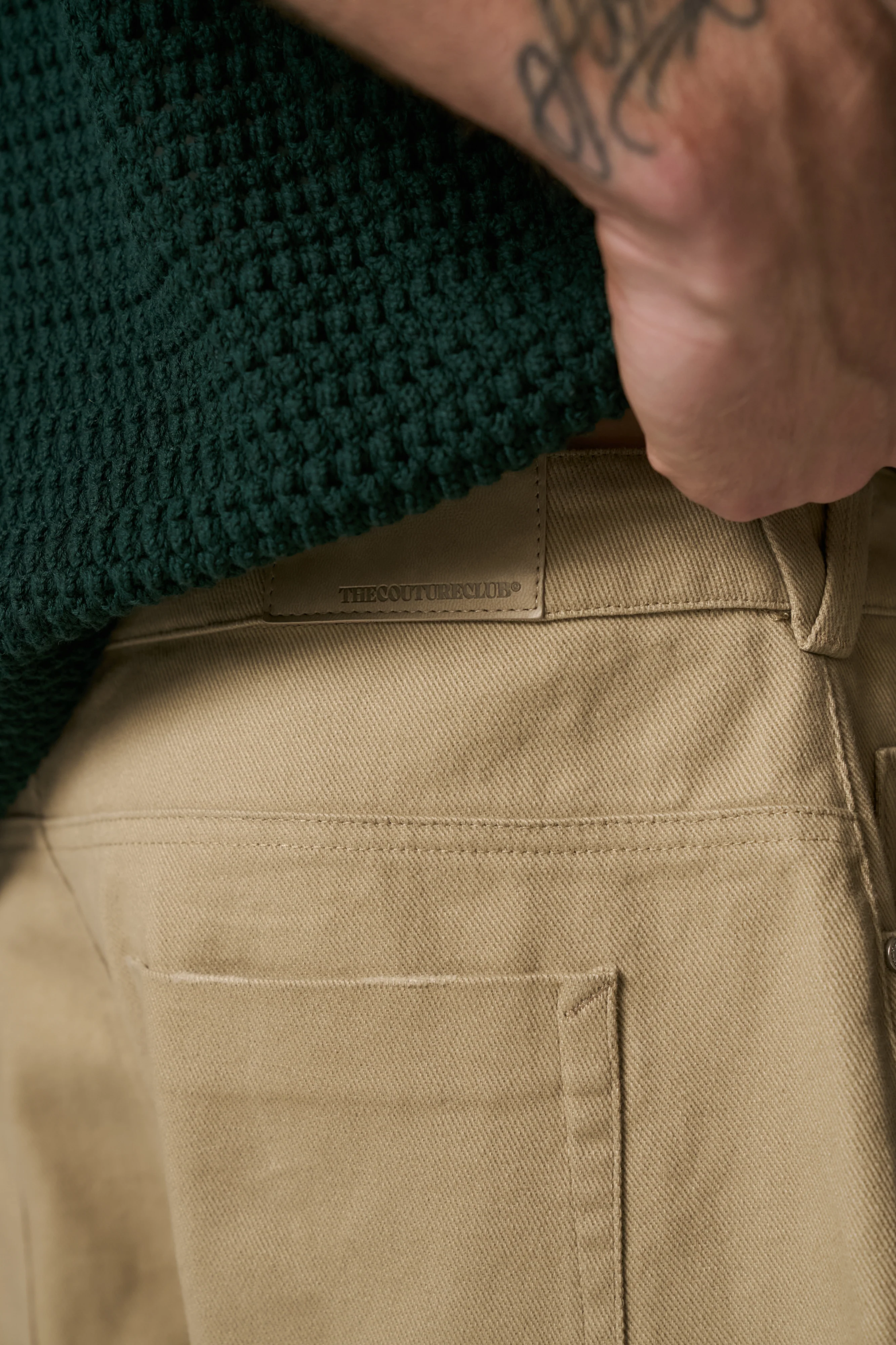 TWILL CARPENTER SHORTS - BEIGE