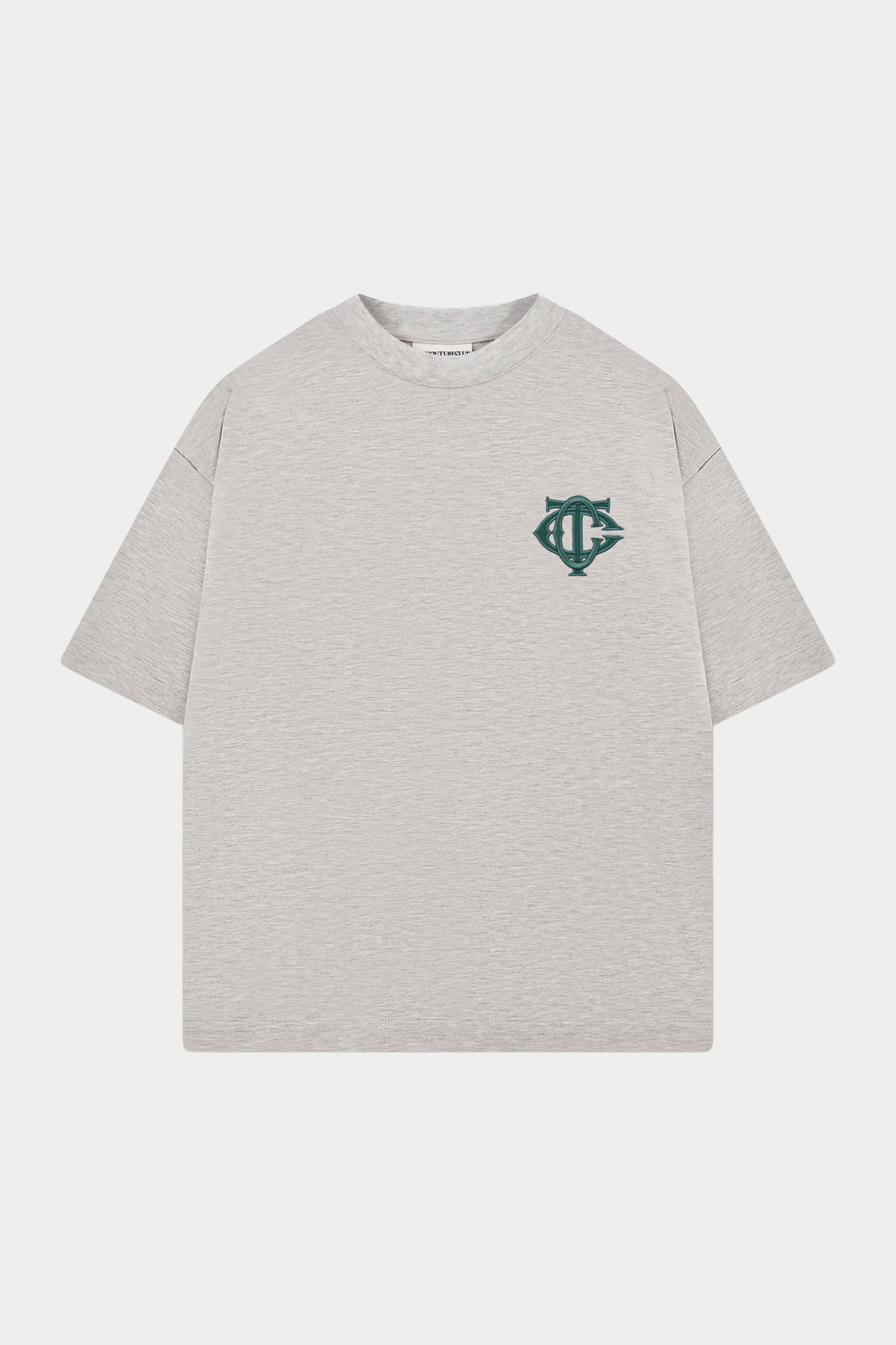 MONOGRAM EMBLEM T-SHIRT - GREY MARL